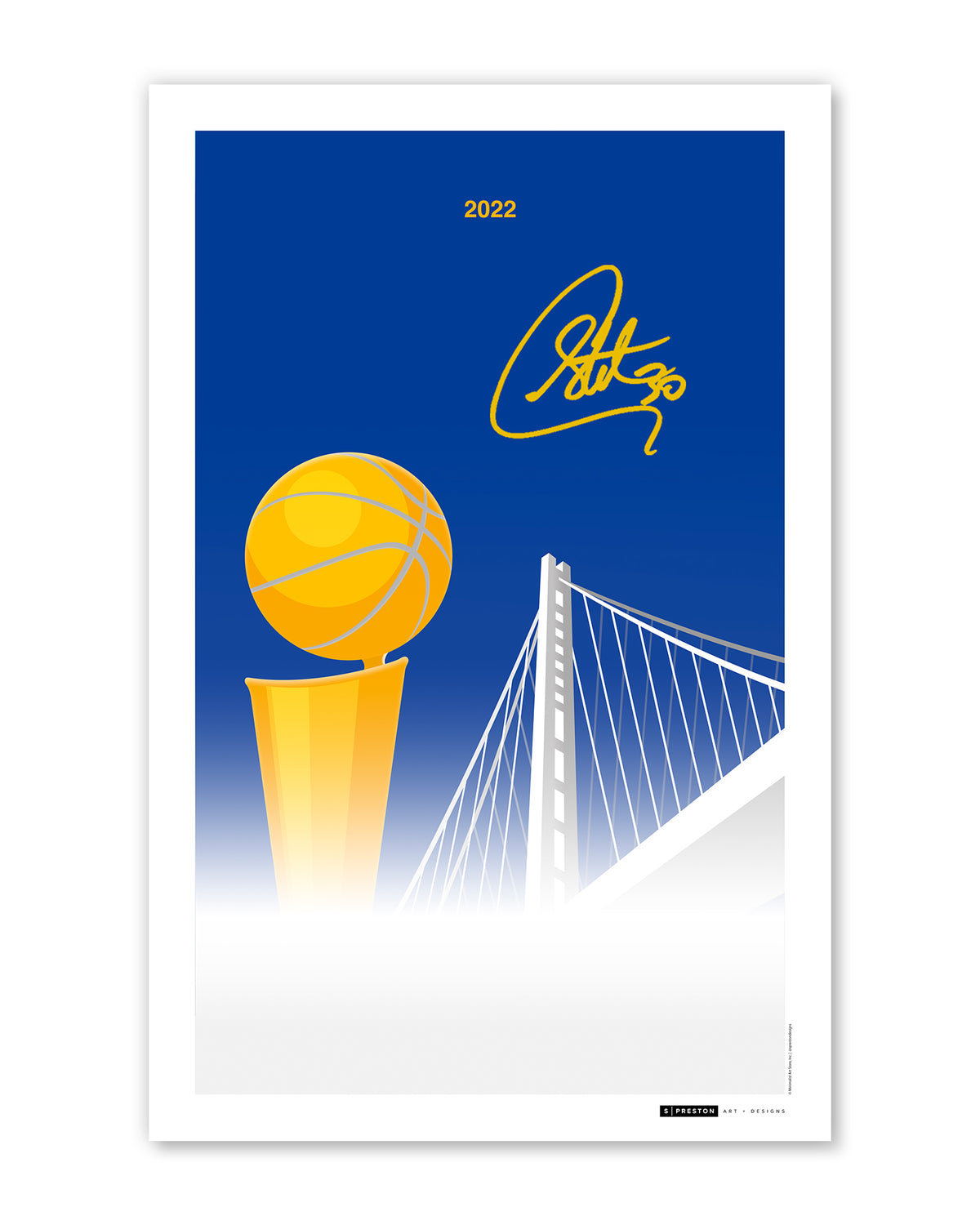 Minimalist Art Prints - Steph Curry Autographed Print - Authenticated