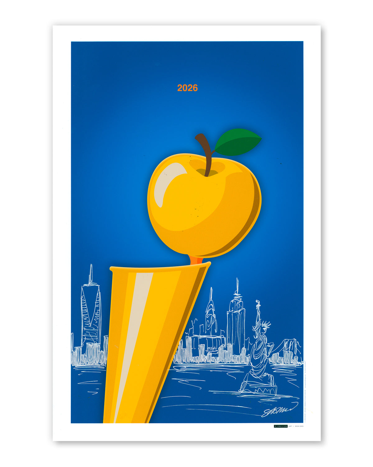 Minimalist 2026 Basketball Championship Art Print