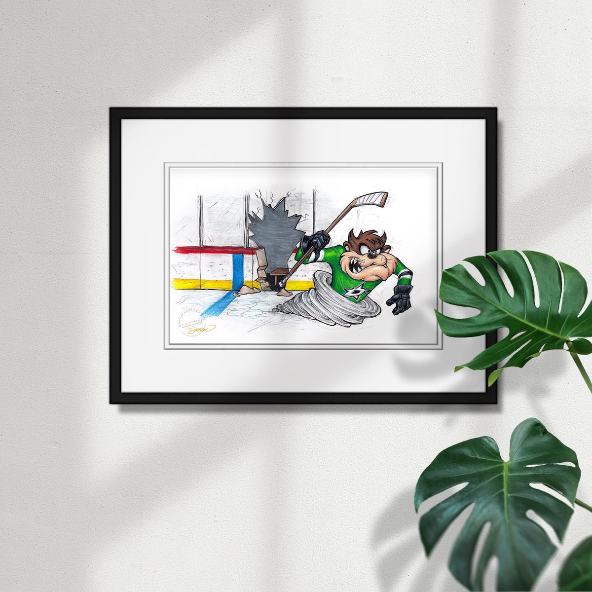 Tazmanian Line Change x NHL Stars Tazmanian Devil Limited Edition Fine Art Print