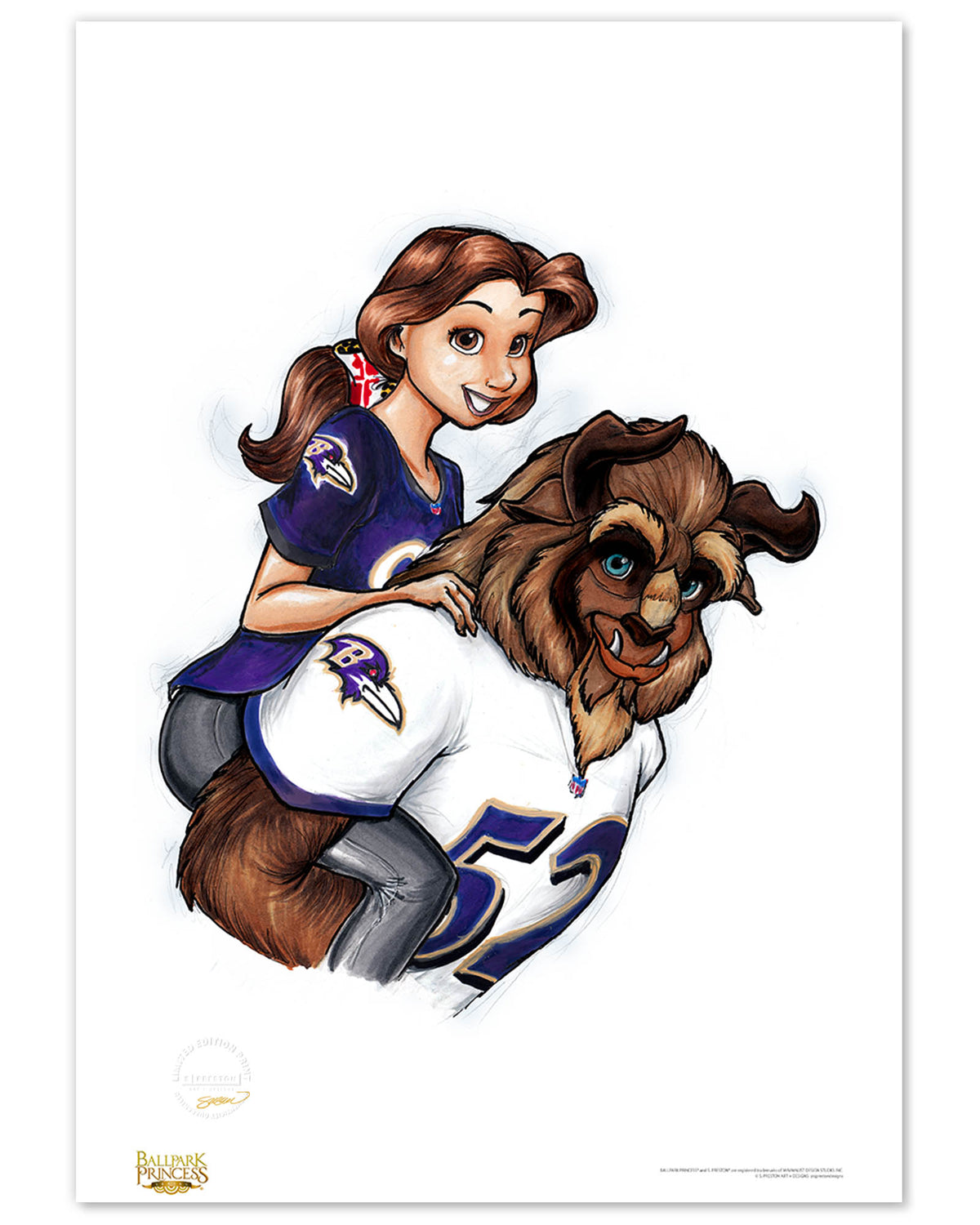 BAL Ravens Beast and Belle Fine Art Print