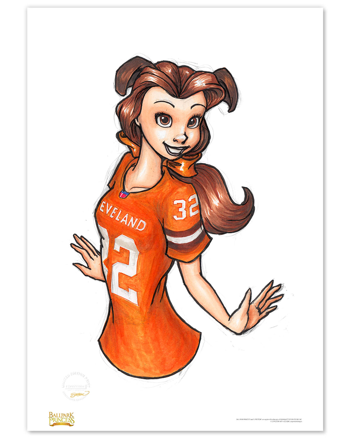 CLE Browns Belle Fine Art Print