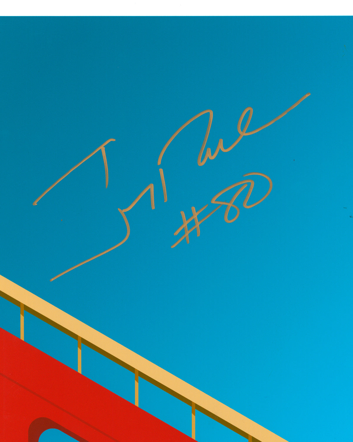 Minimalist Candlestick Park - Jerry Rice Autographed - Poster Print - Authenticated