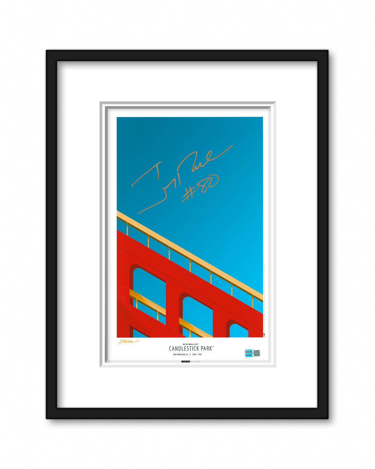 Minimalist Candlestick Park - Jerry Rice Autographed - Poster Print - Authenticated