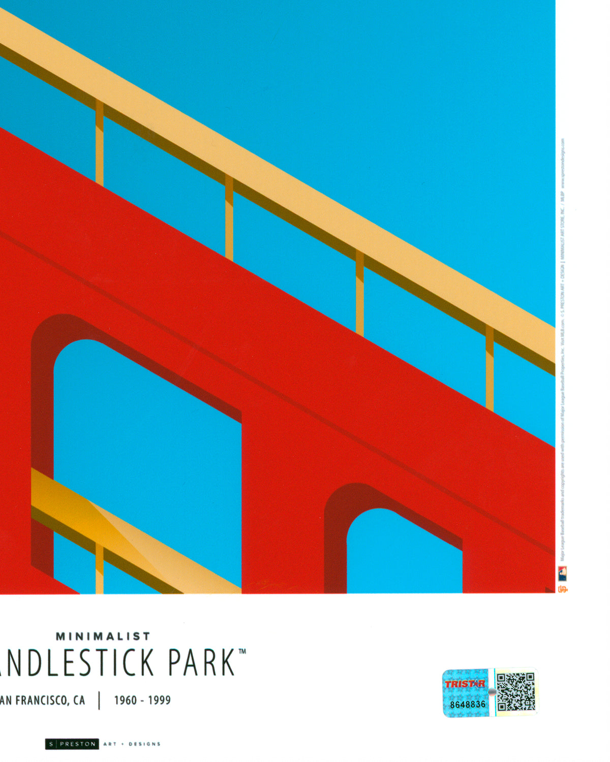Minimalist Candlestick Park - Jerry Rice Autographed - Poster Print - Authenticated