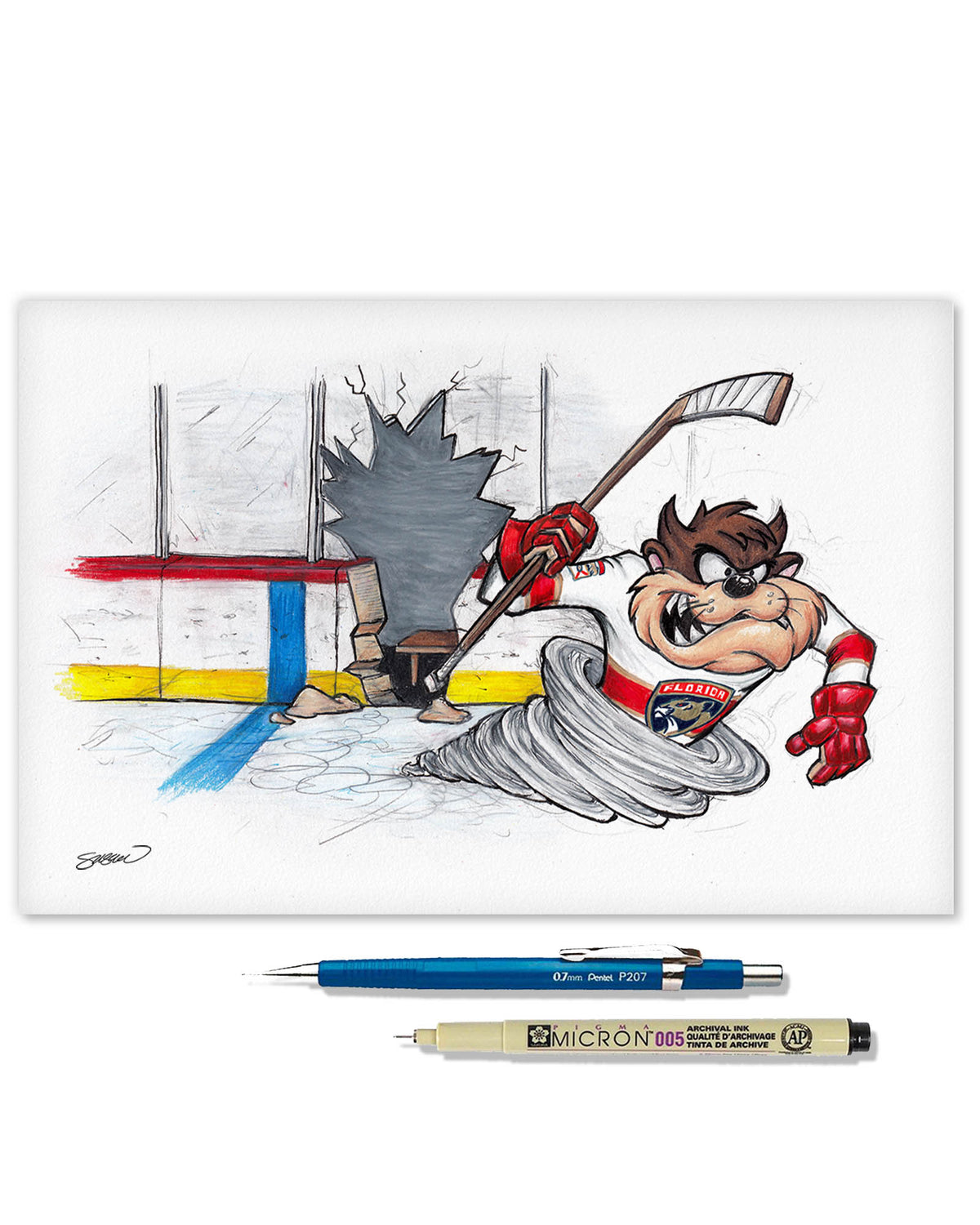 Tazmanian Line Change x NHL Panthers Tazmanian Devil Limited Edition Fine Art Print