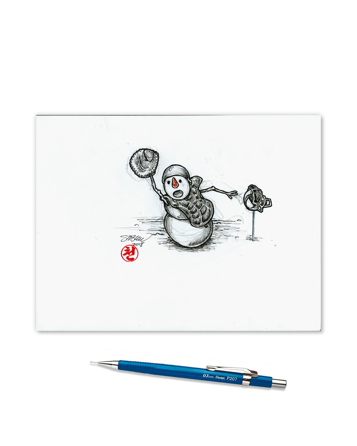 Team Frosties 2018 Ink Sketch Original Art