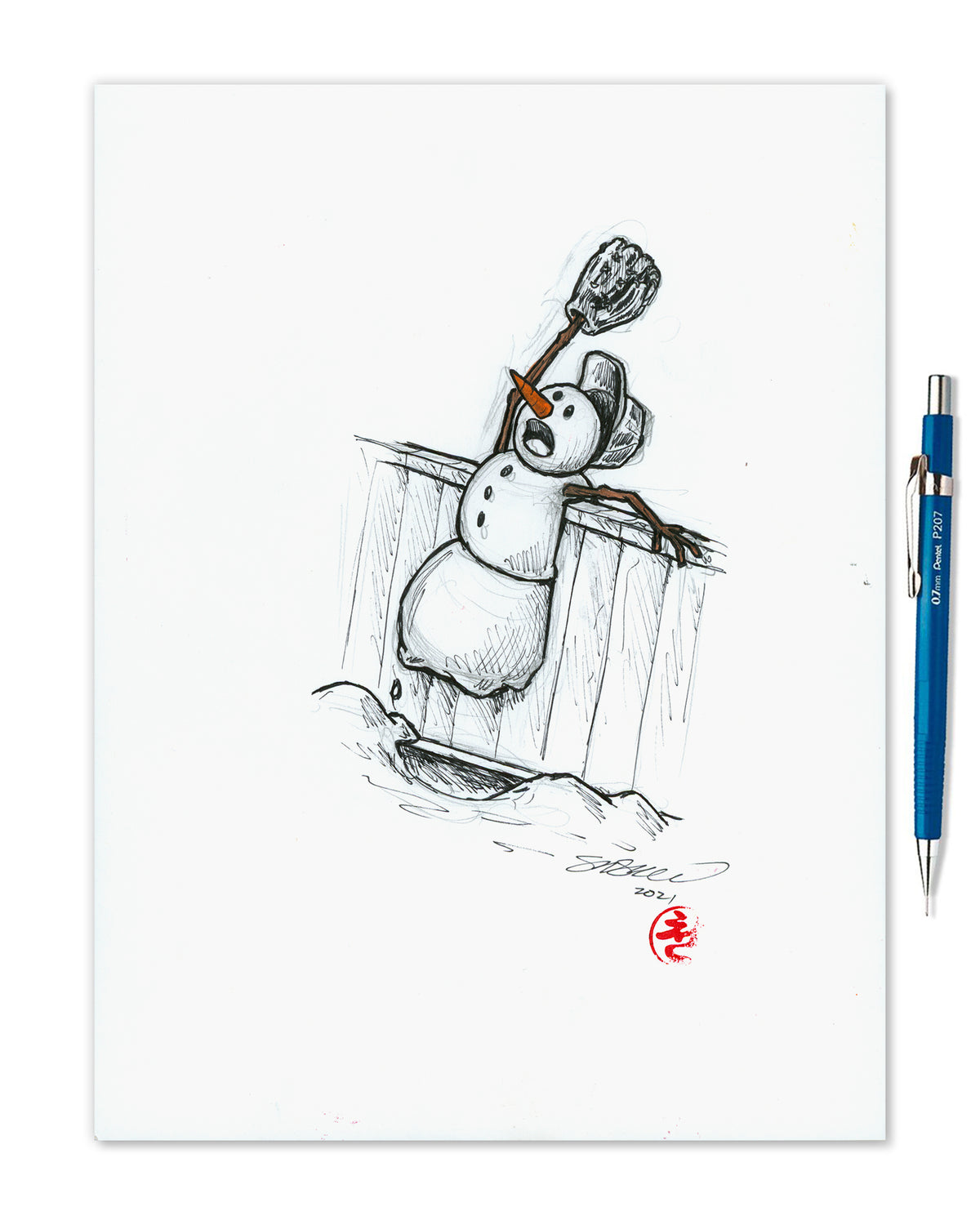 Team Frosties 2021 Ink Sketch Original Art