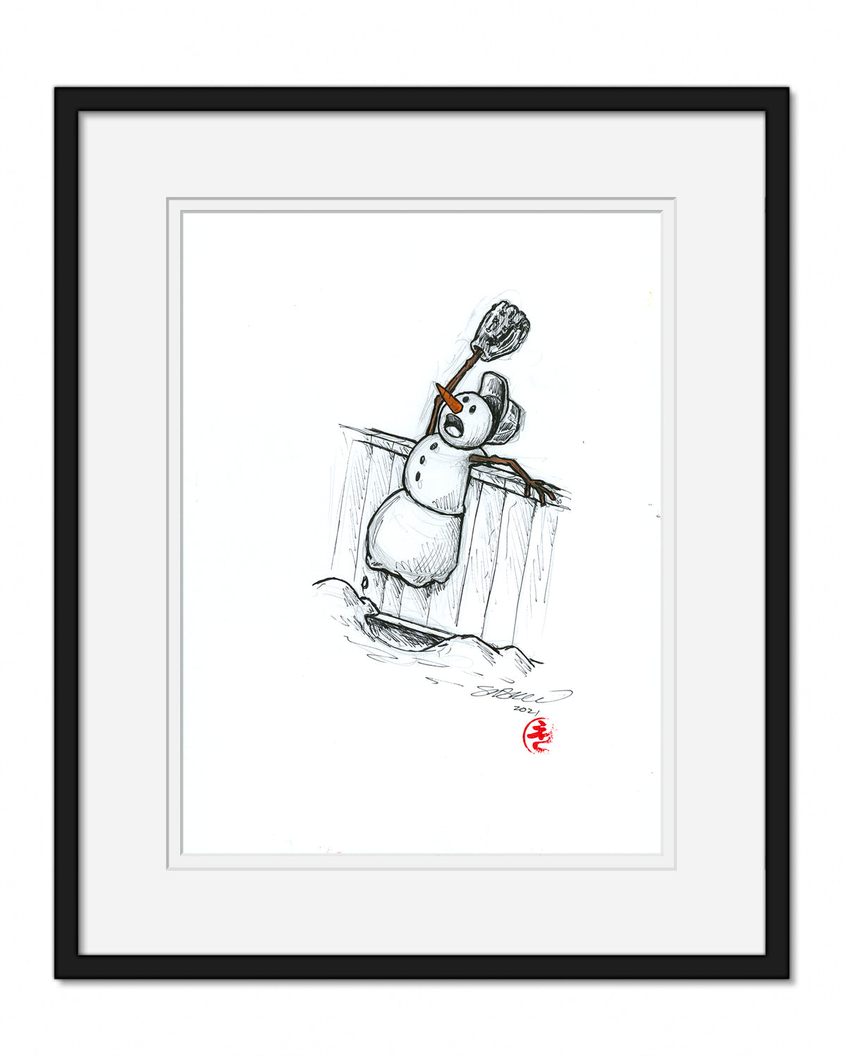 Team Frosties 2021 Ink Sketch Original Art