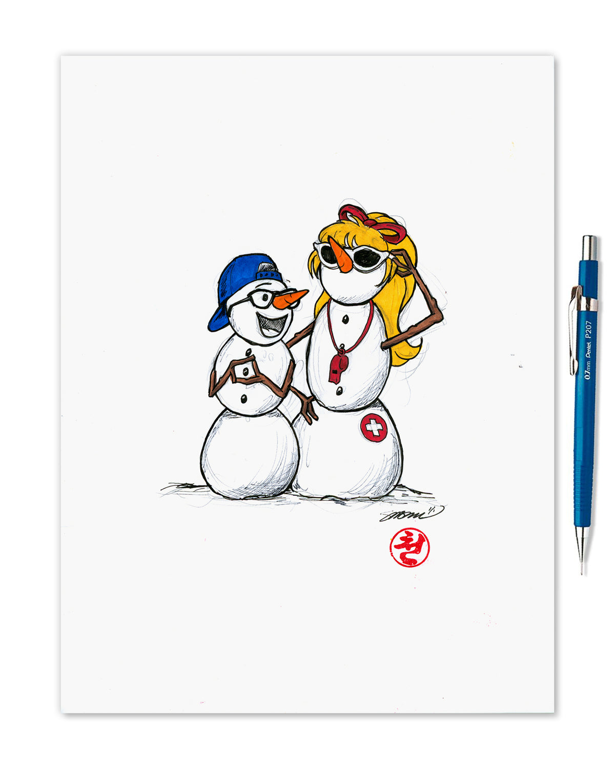 Team Frosties 2023 Ink Sketch Original Art