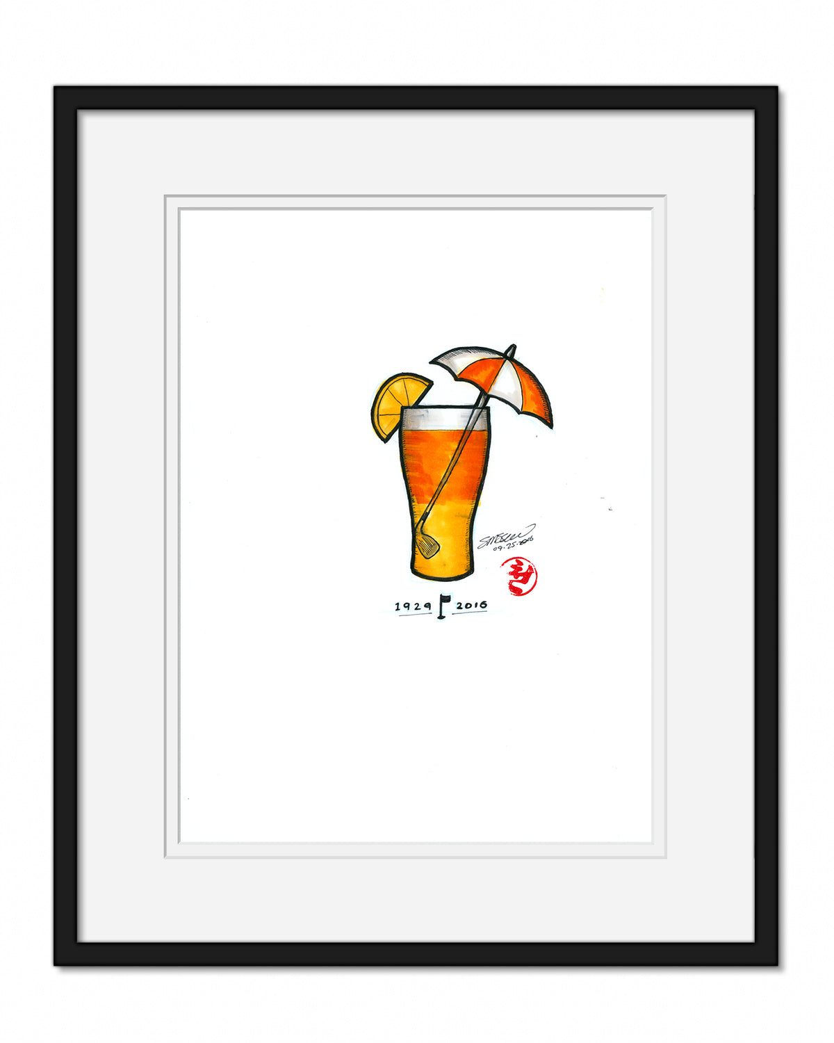 Remembering Arnold Palmer Original Tribute Sketch