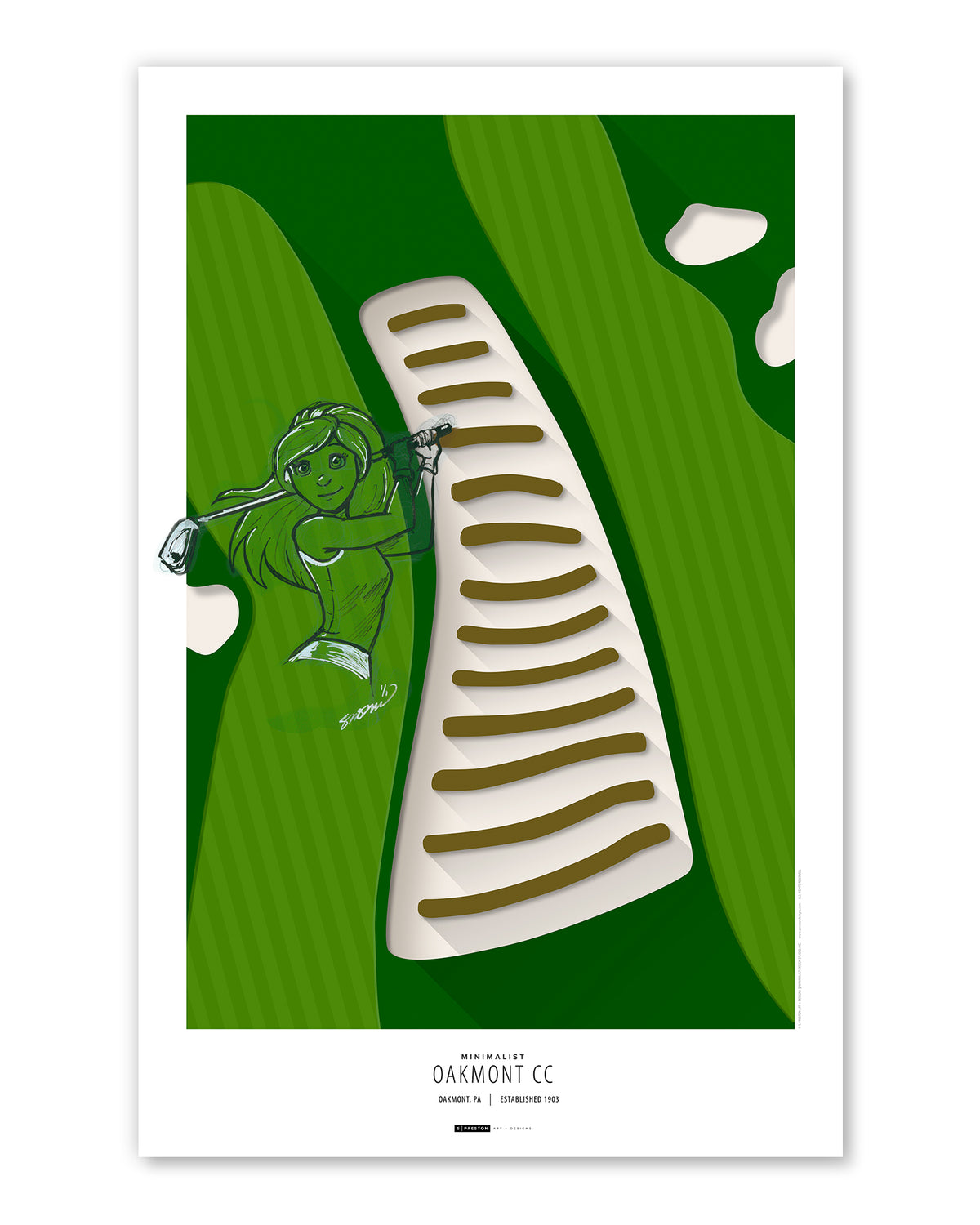 Minimalist Oakmont Country Club Art Print