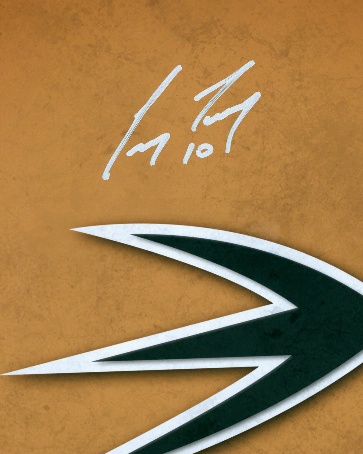 Minimalist Anaheim Ducks Logo Print - Corey Perry Autographed - Authenticated