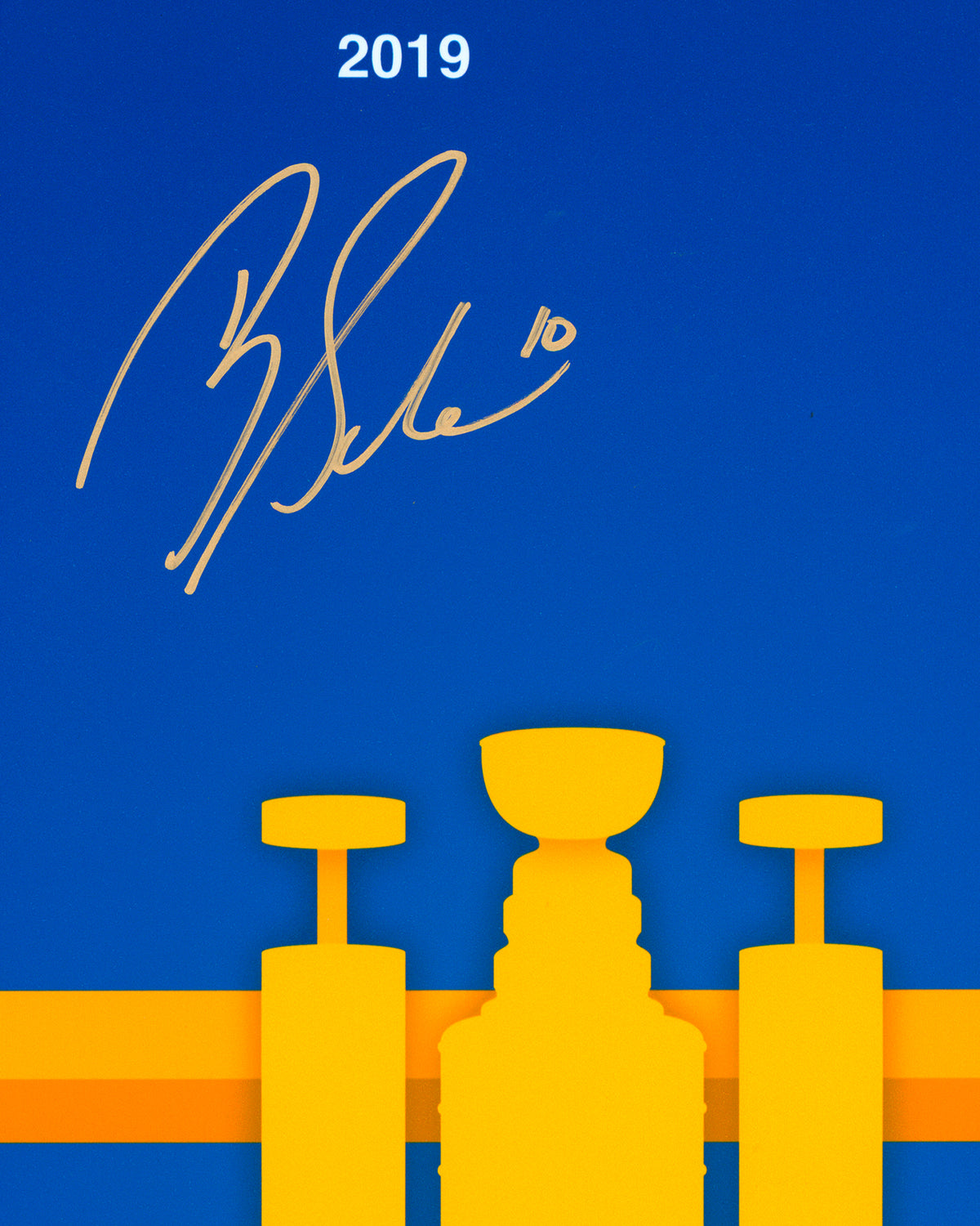 Minimalist 2019 Stanley Cup Champions - Brayden Schenn Autographed - Authenticated