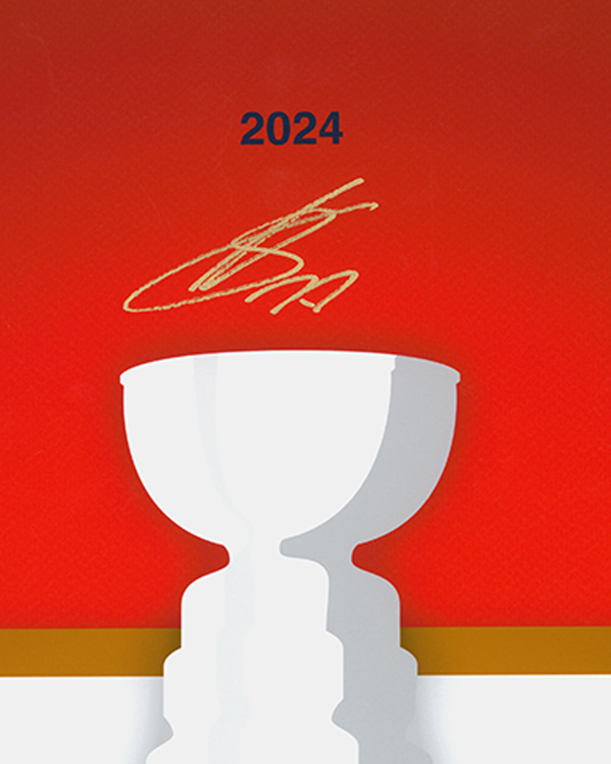 Minimalist 2024 Stanley Cup Florida Panthers Print - Tkachuck & Bobrovsky Autographed  - Authenticated (Copy)