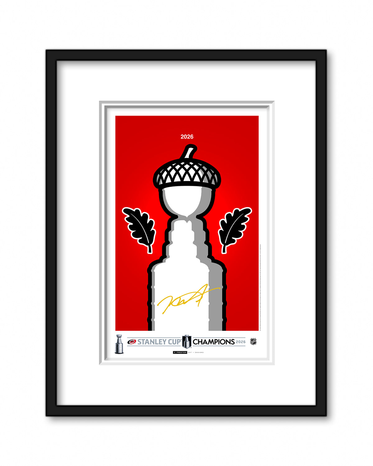 Minimalist Stanley Cup 2026 Autographed Rod Brind'Amour Art - Authenticated