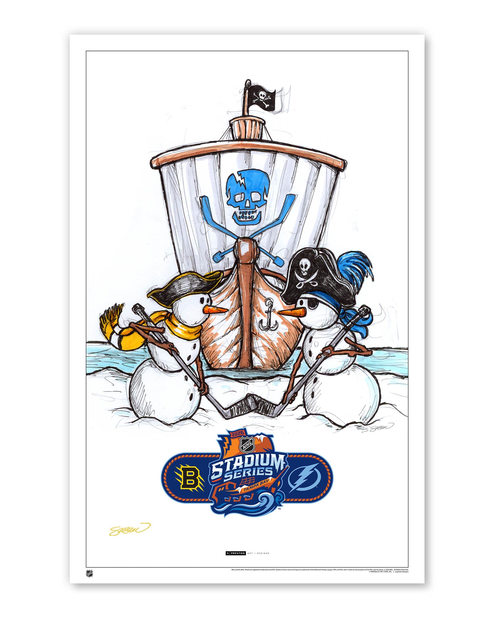 2026 NHL Stadium Series Sketch Limited Edition Art Prints – S