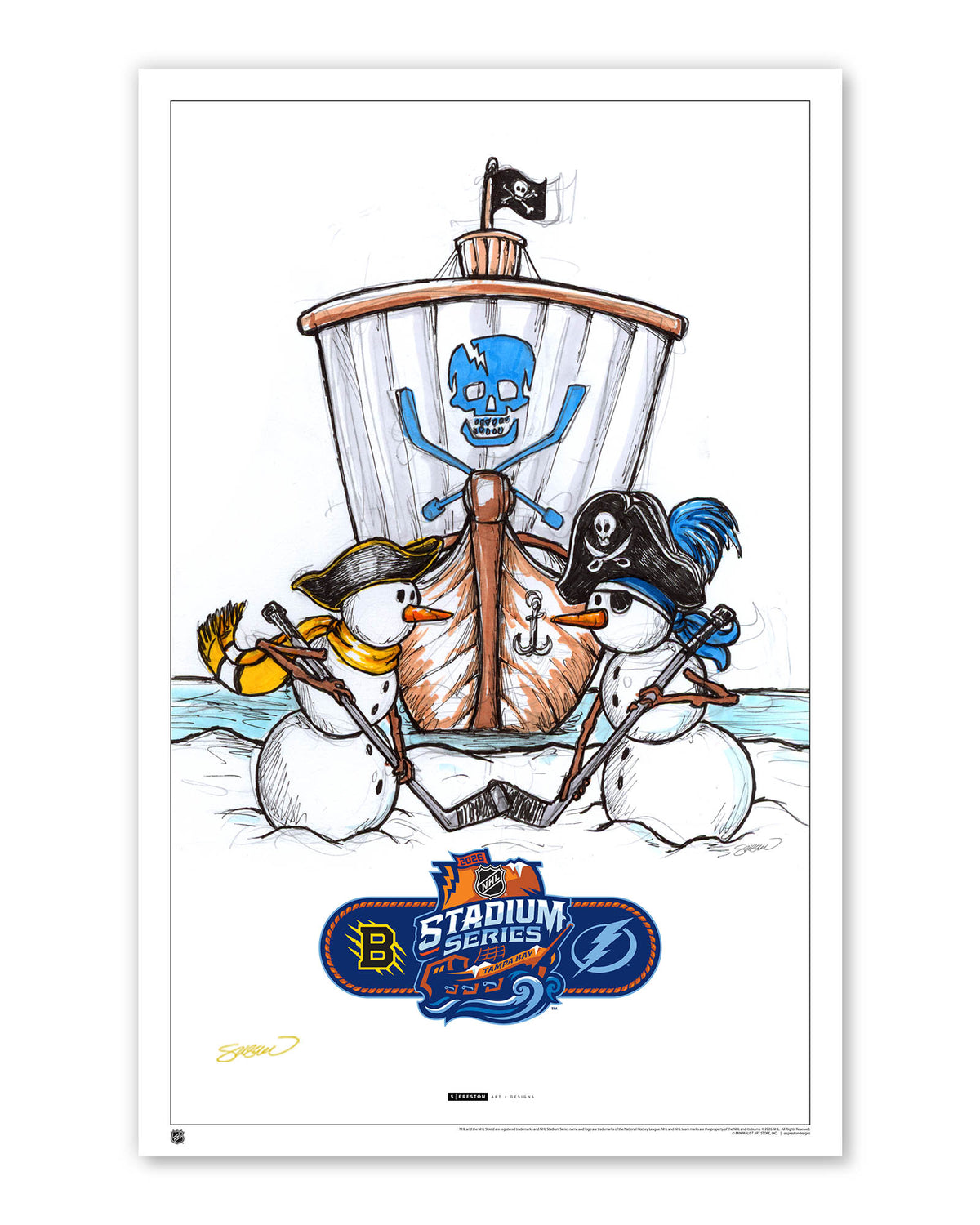 2026 NHL Stadium Series Sketch Limited Edition Art Prints