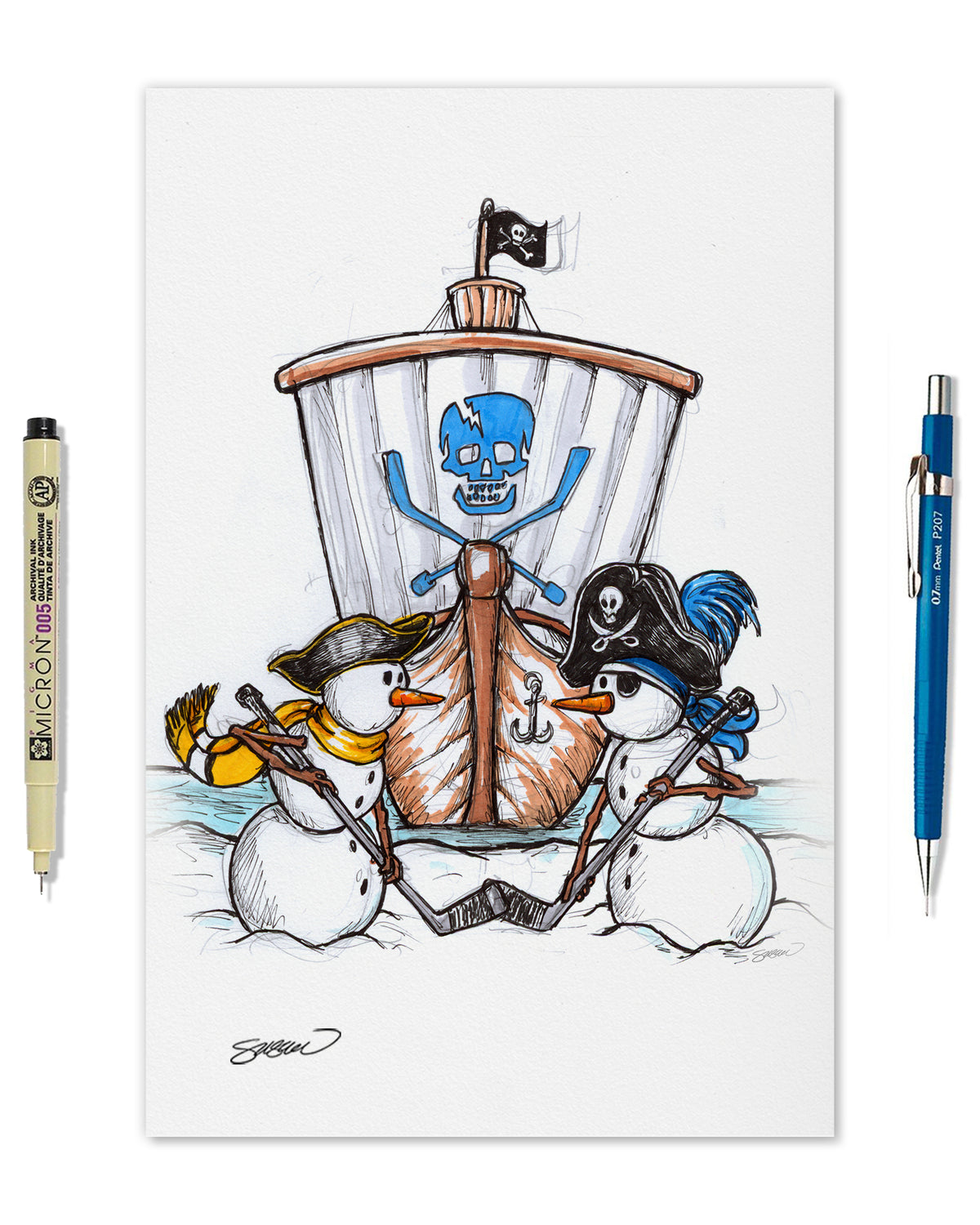 2026 NHL Stadium Series Sketch Limited Edition Art Prints