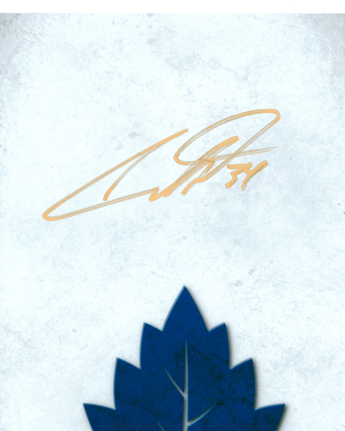 Toronto Maple Leafs Minimalist Logo Print - Auston Matthews Autographed - Authenticated