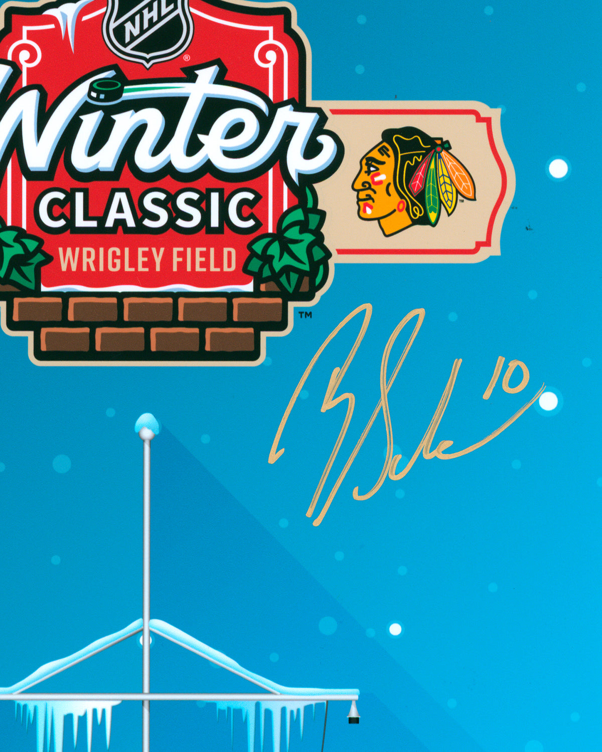 Minimalist 2025 NHL Winter Classic Poster- Brayden Schenn Autographed - Authenticated