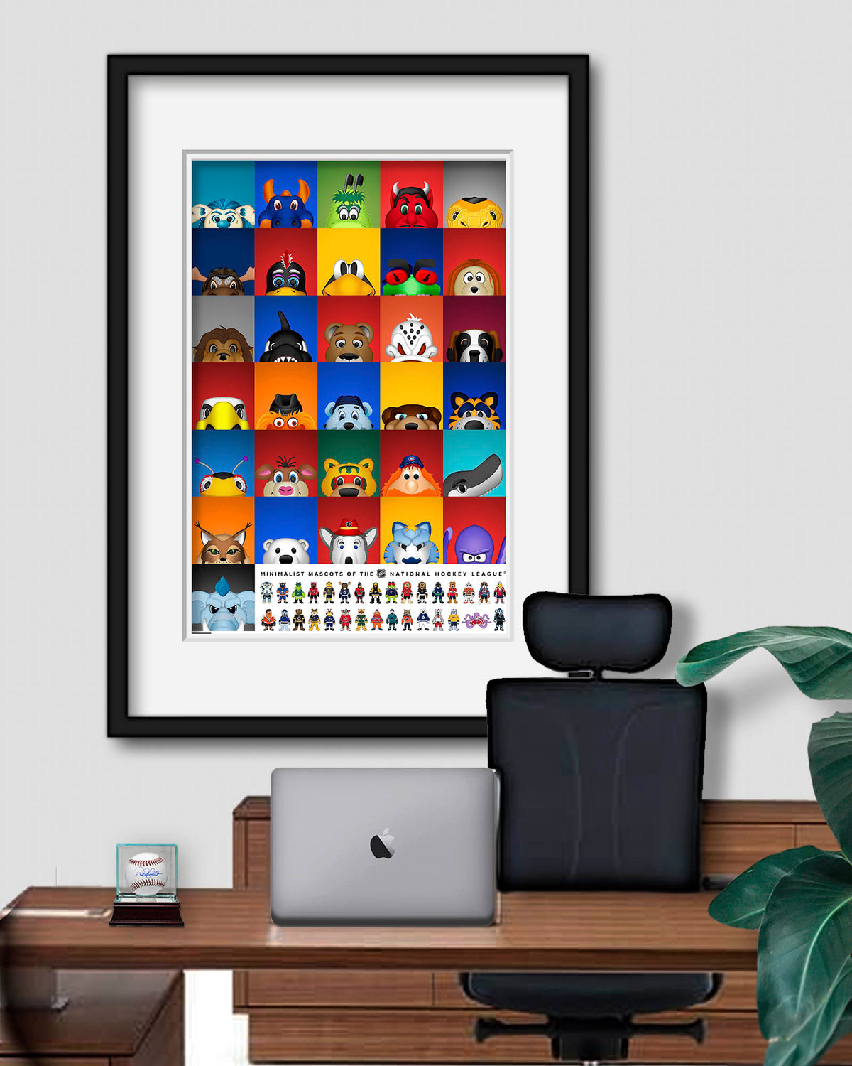 Minimalist All NHL Mascots