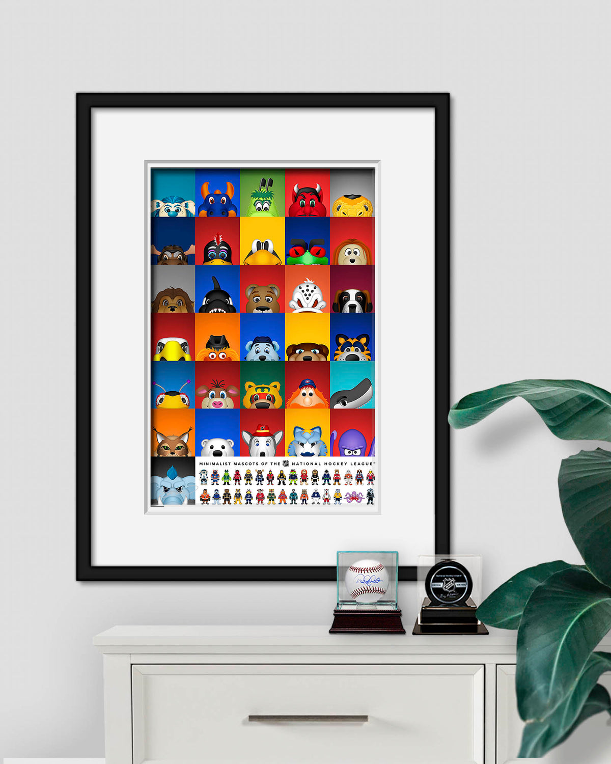 Minimalist All NHL Mascots