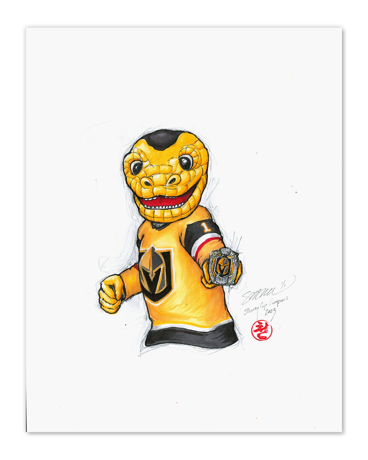 Chance - Vegas Golden Knights Stanley Cup Champions Original Art