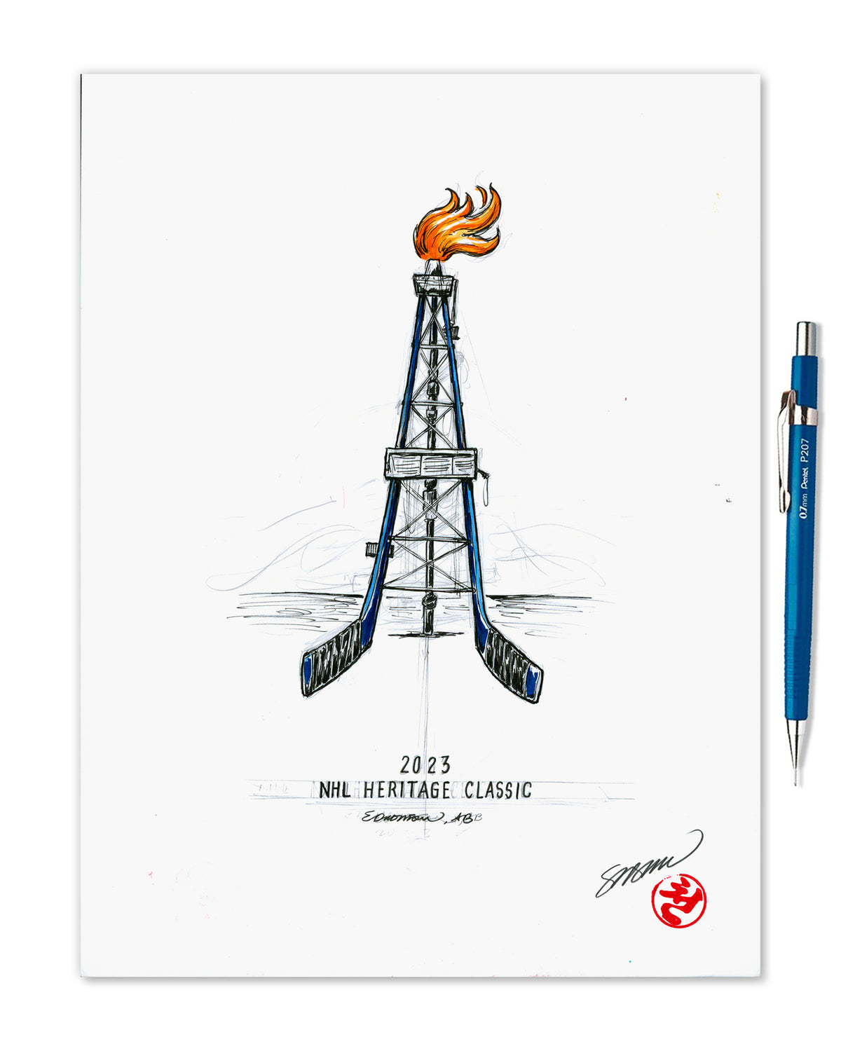 2023 NHL Heritage Classic Original Artwork
