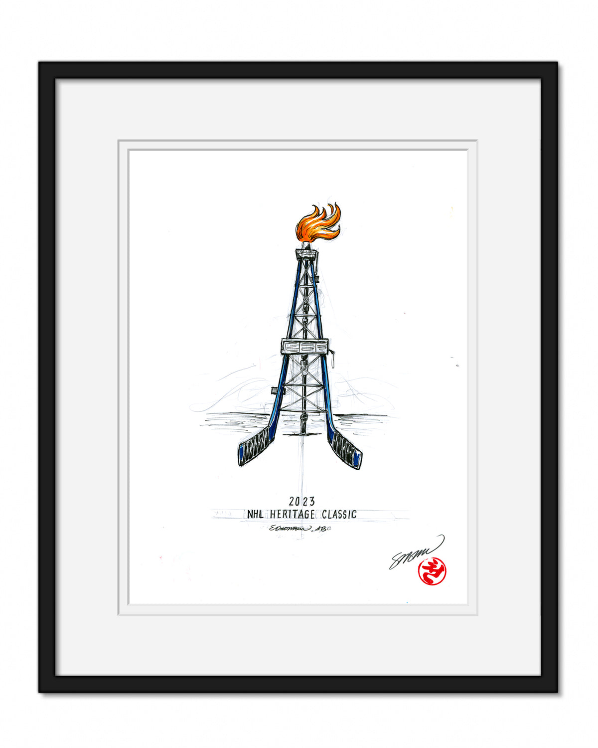 2023 NHL Heritage Classic Original Artwork