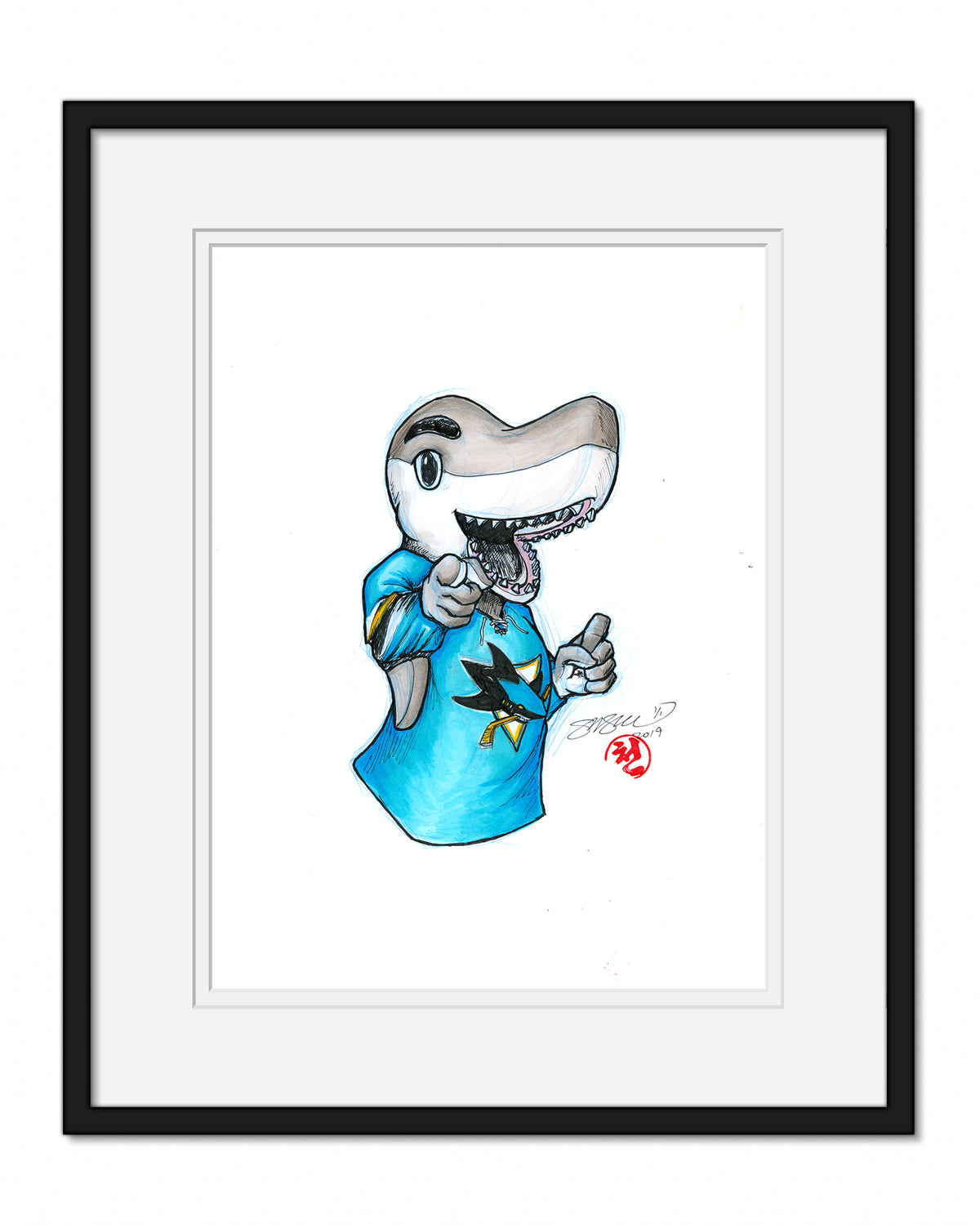 S.J. Sharkie - Original Mascot Artwork