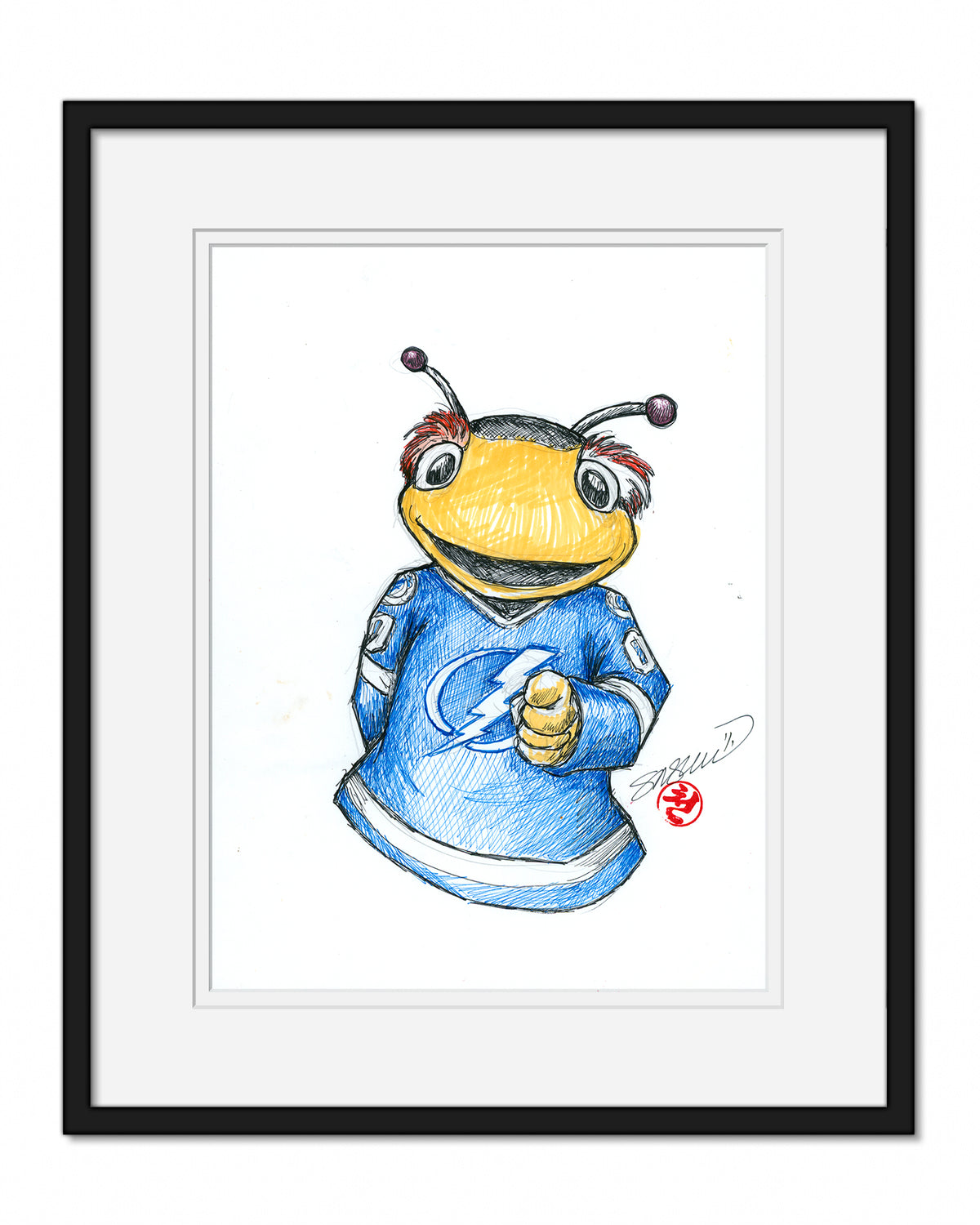 Tampa Bay Lightning Mascot Thunderbug - Original Mascot Artwork