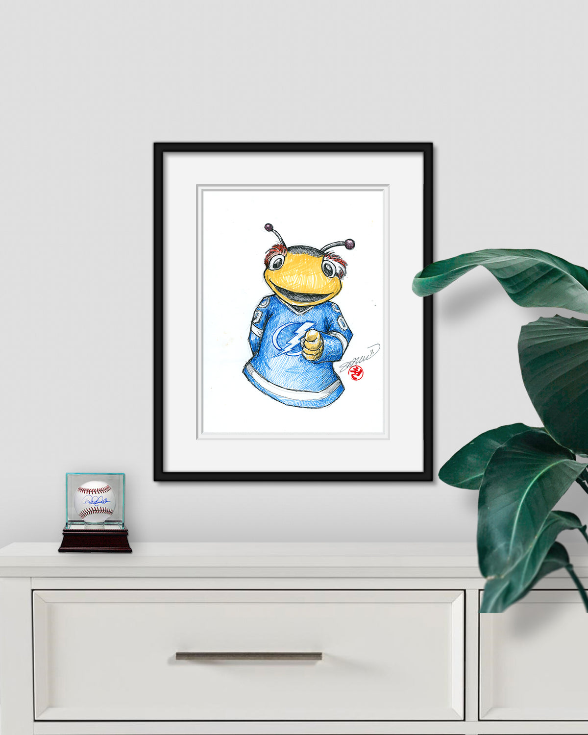 Tampa Bay Lightning Mascot Thunderbug - Original Mascot Artwork