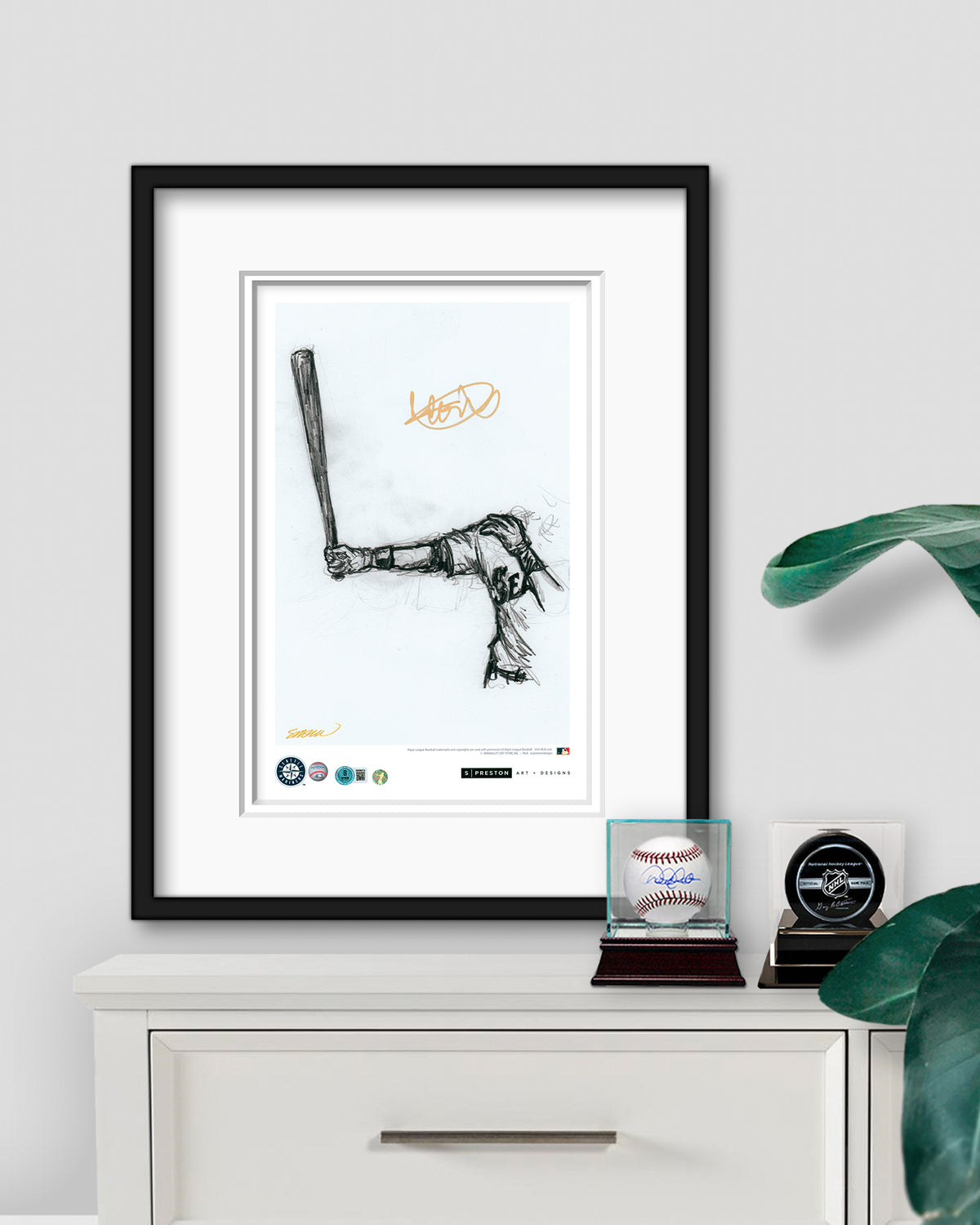 Welcome Back To Seattle Sketch - Ichiro Suzuki Autographed Print - Authenticated