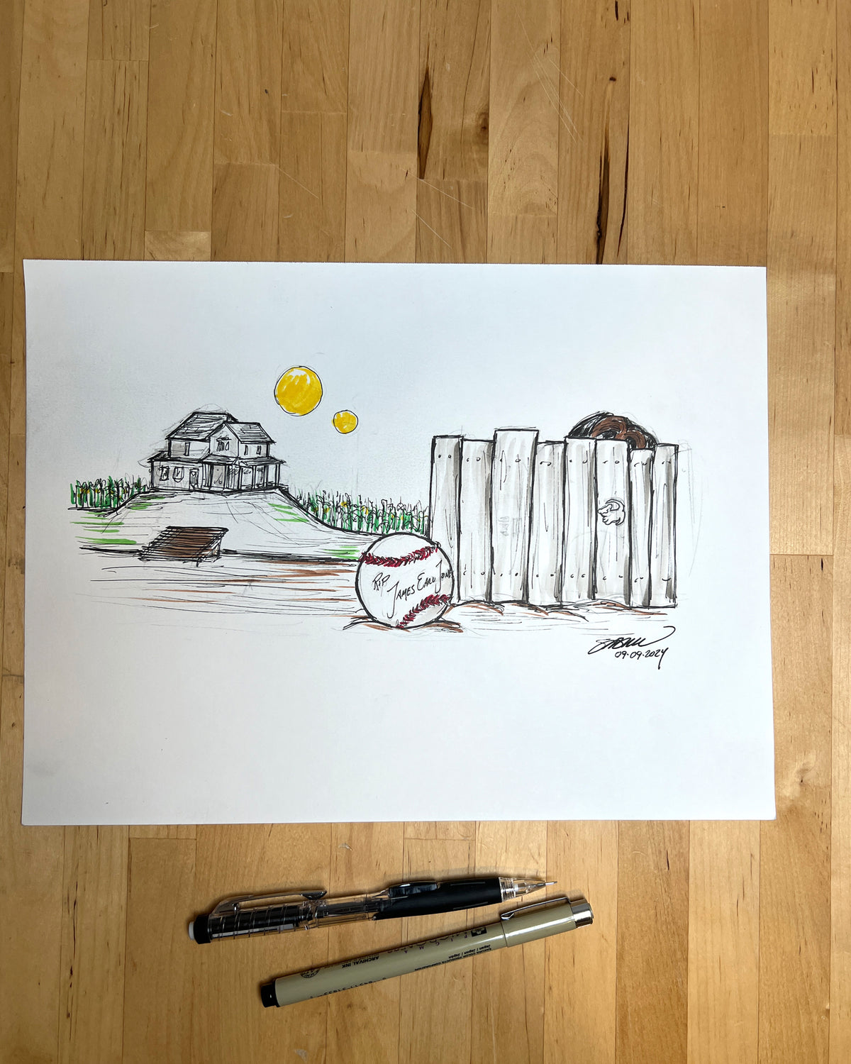 Remembering James Earl Jones Tribute Sketch Print