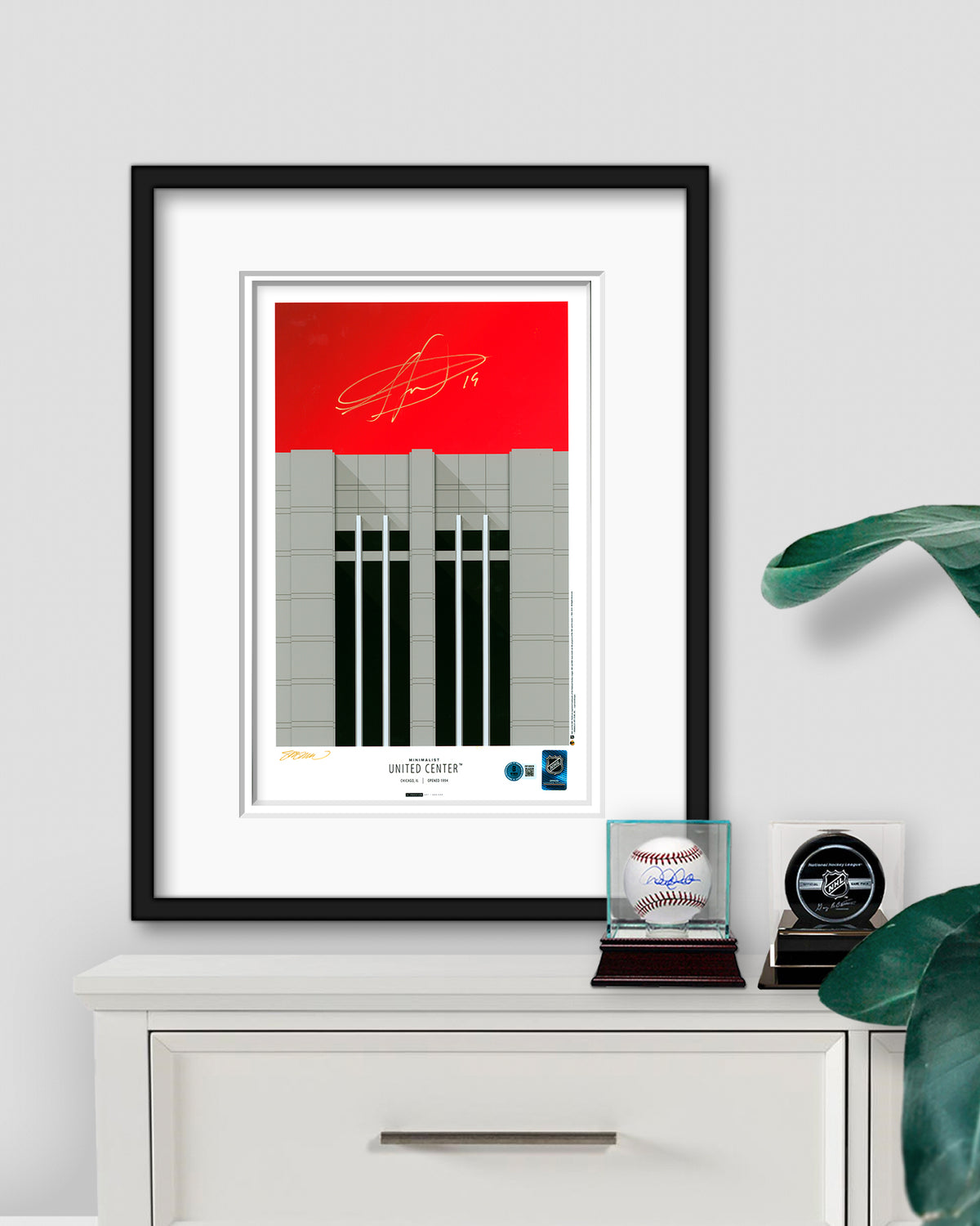 Minimalist United Center - Jonathan Towes Autographed - Poster Print - Authenticated