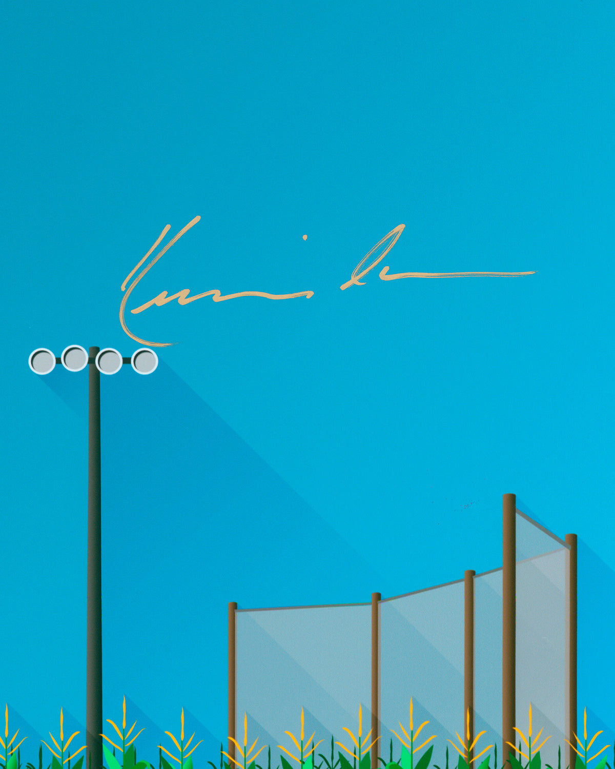 Minimalist Field Of Dreams Print - Kevin Costner  Autographed - Authenticated