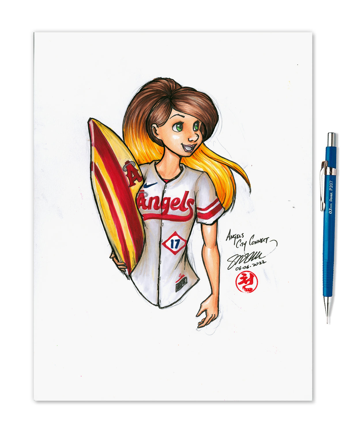 WinS® Los Angeles Angels City Connect - Konni Mackenzie Original Art