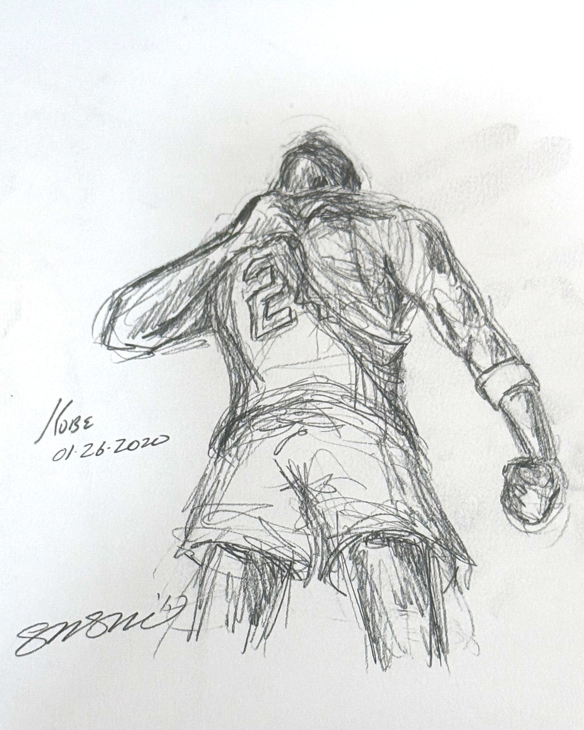 Remembering Mamba Original Tribute Sketch Print