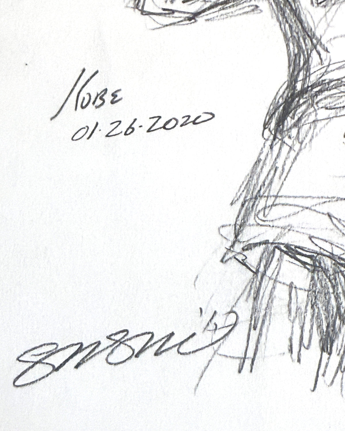 Remembering Mamba Original Tribute Sketch Print
