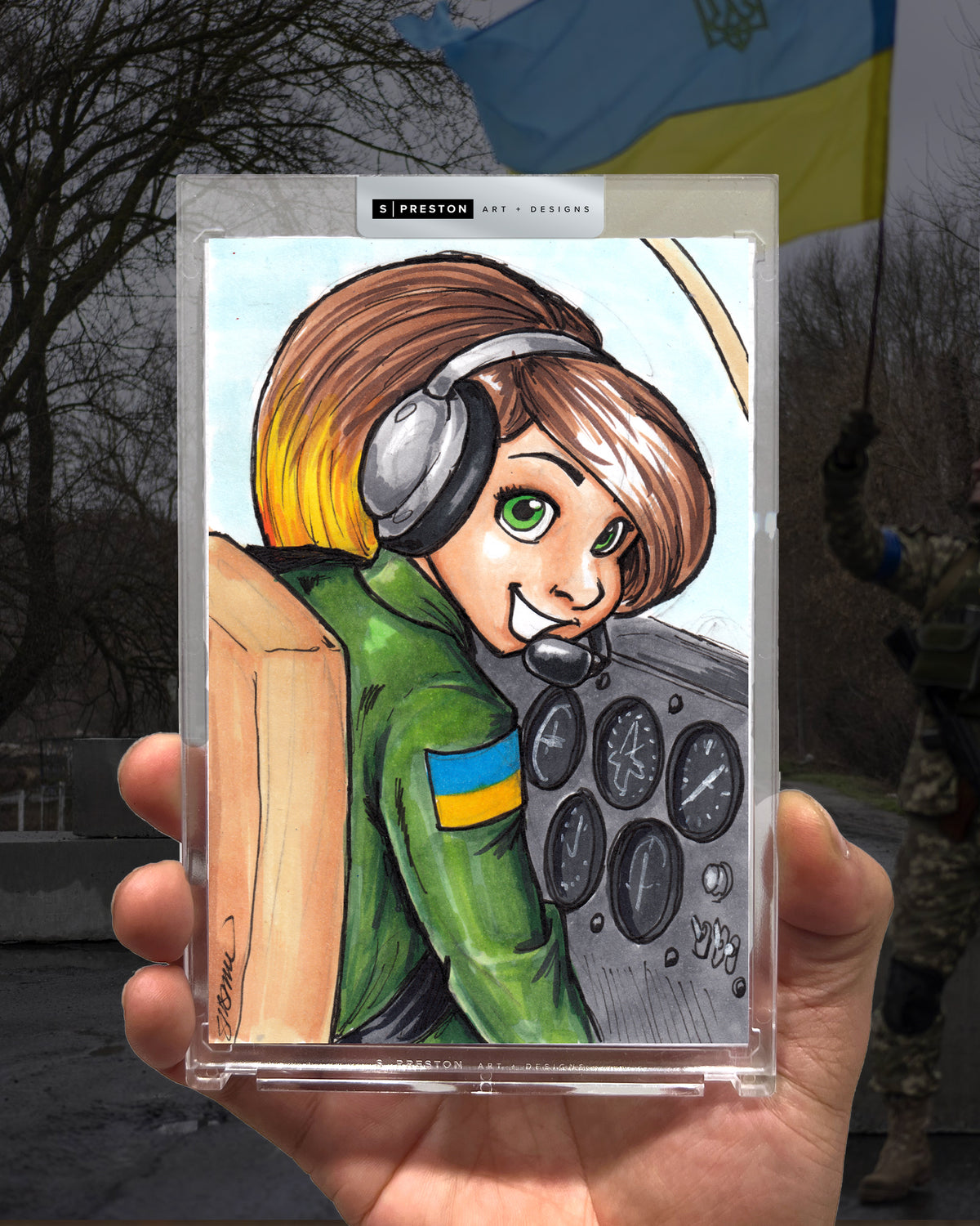 WinS® Every Day Konni Mackenzie Original Art Card Slab 2023-11-28 - UKRAINE