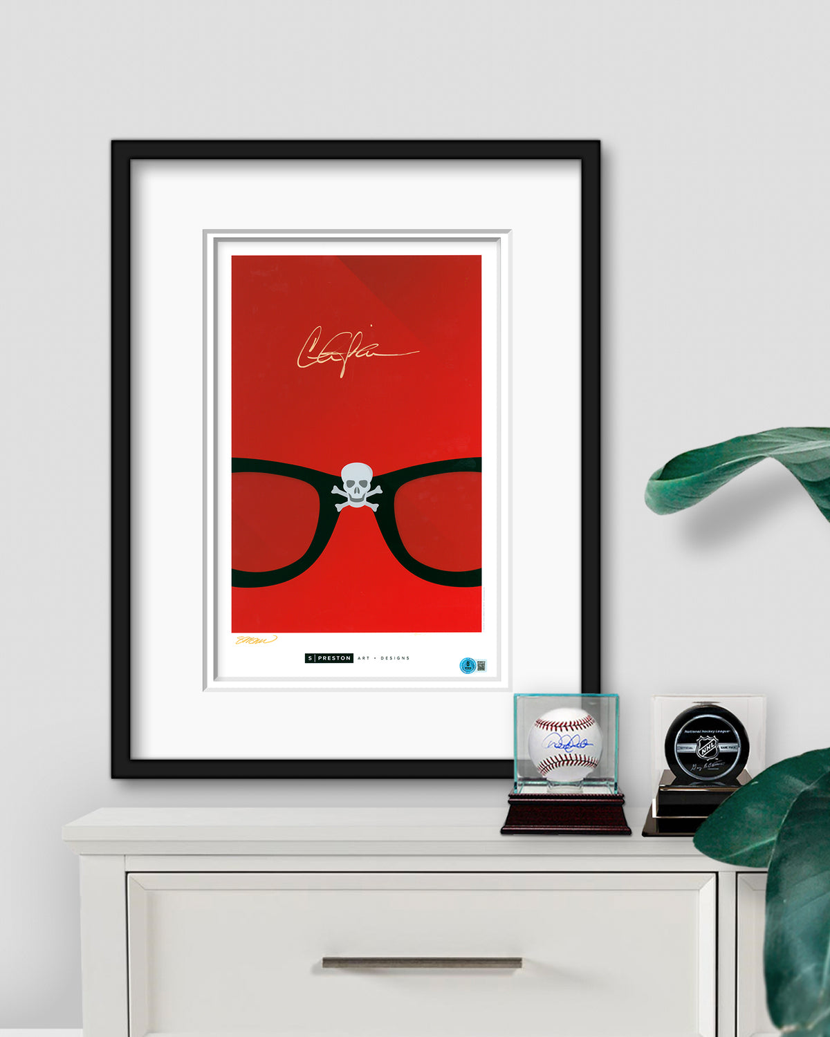 Minimalist Major League  Print - Charlie Sheen  Autographed - Authenticated