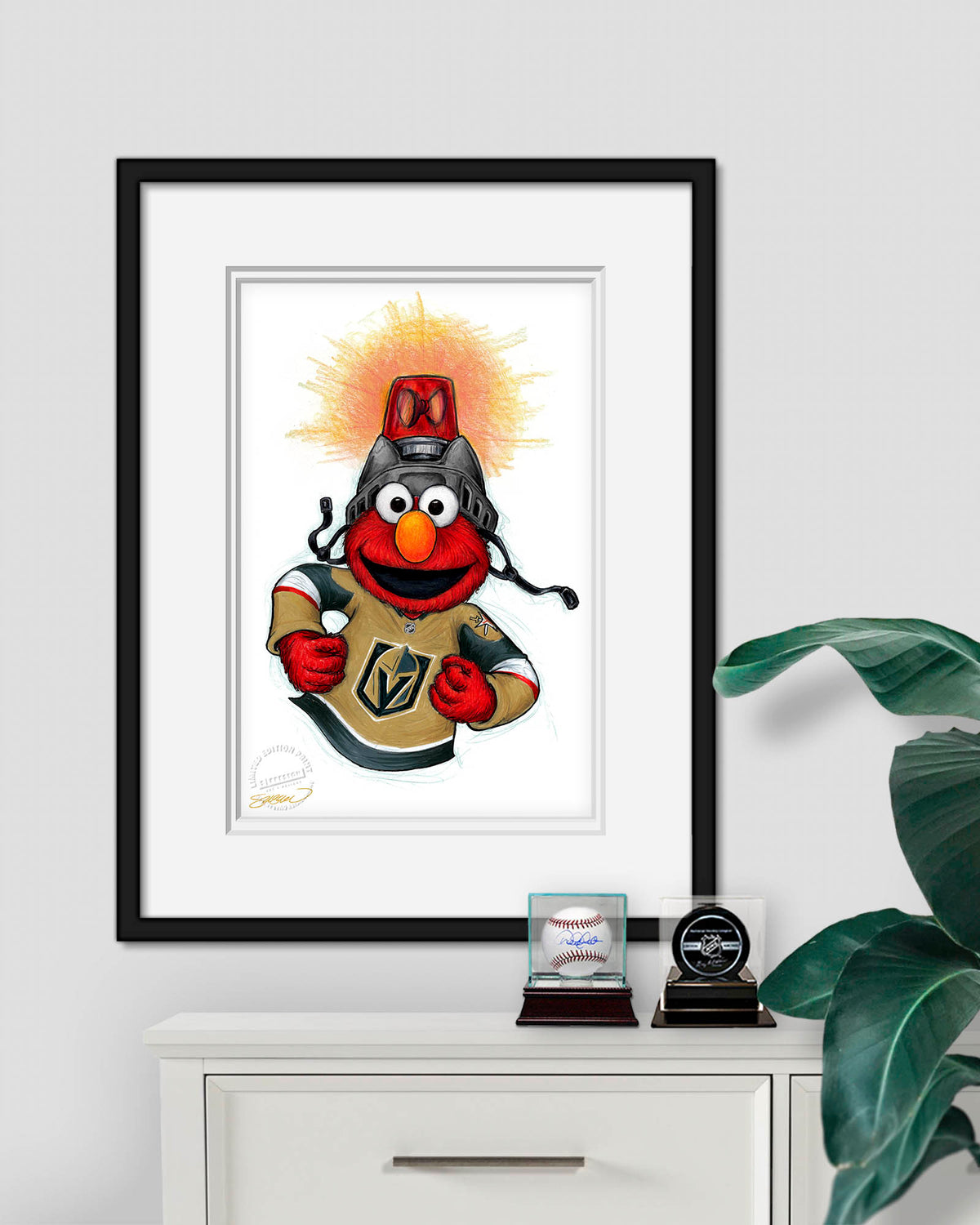 Elmo Loves Goals! x NHL Golden Knights Limited Edition Art Print