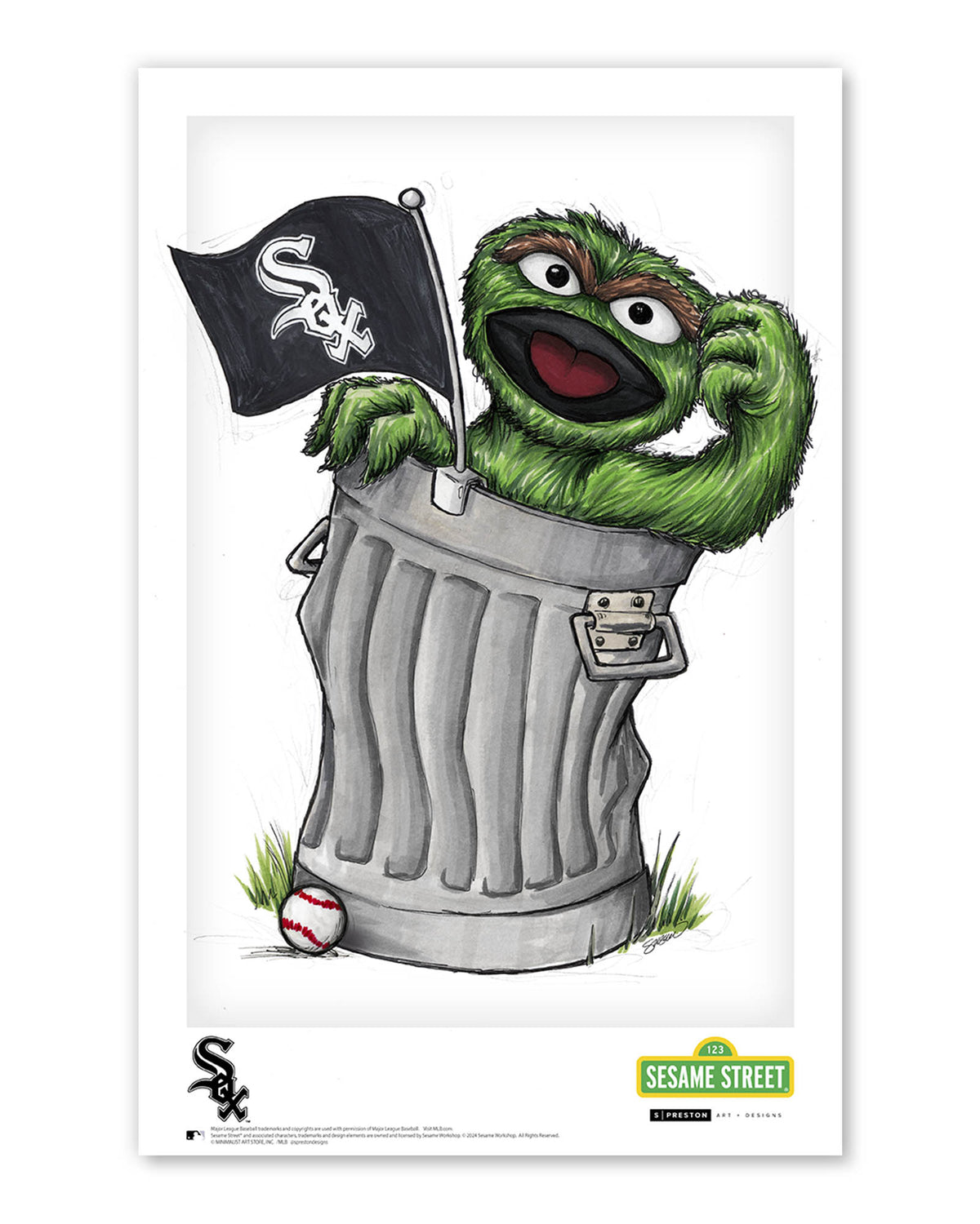 Oscar Rep Your Colours x MLB White Sox Limited Edition Art Print