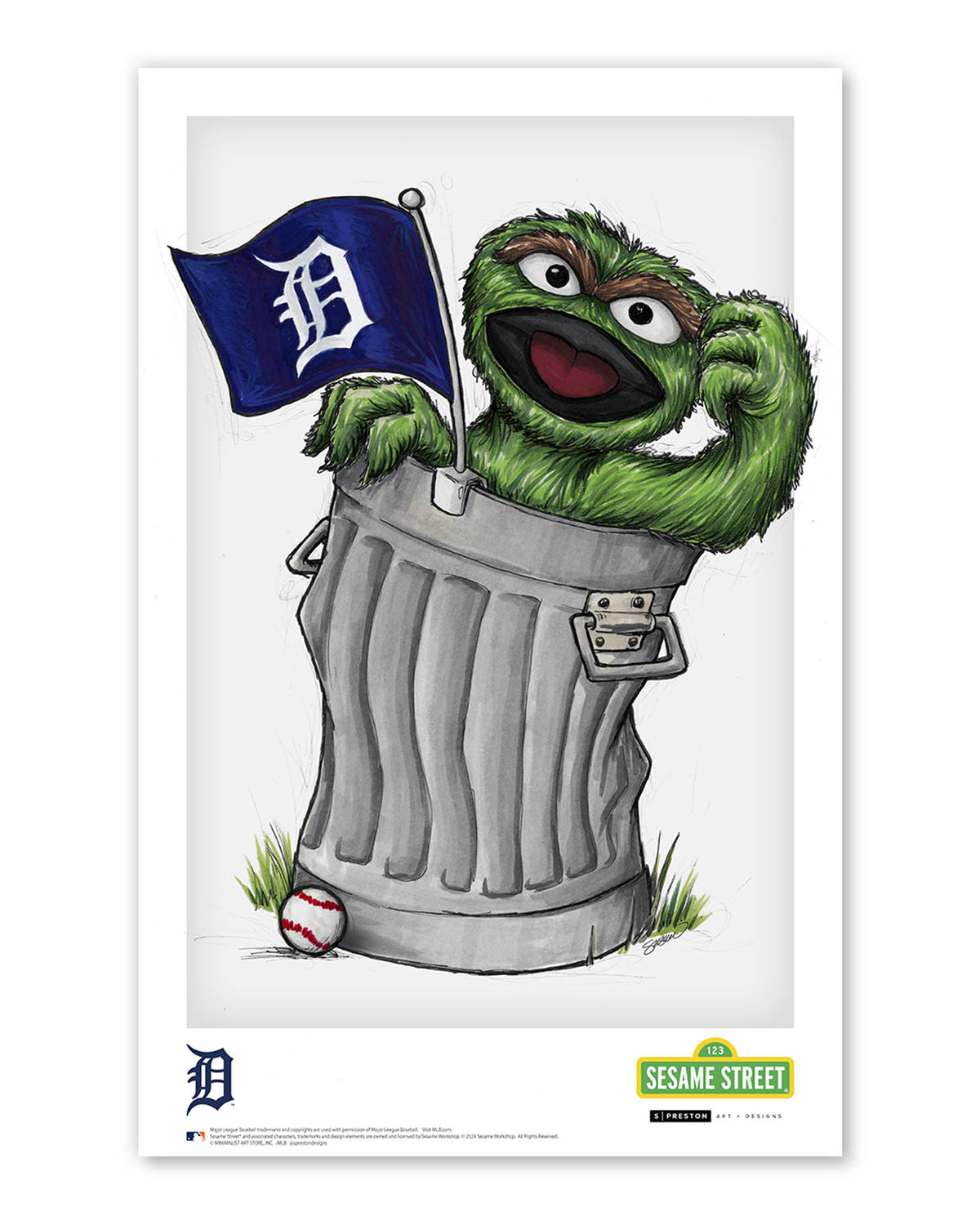Oscar Rep Your Colours x MLB Tigers Limited Edition Art Print