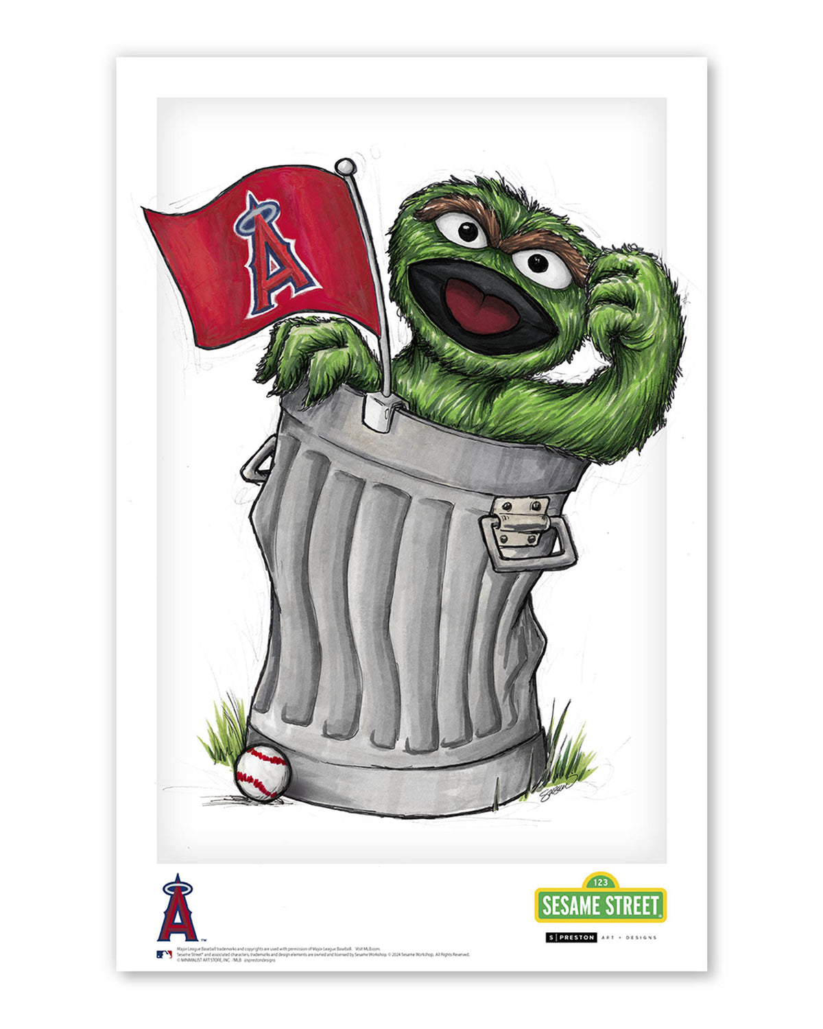 Oscar Rep Your Colours x MLB Angels Limited Edition Art Print