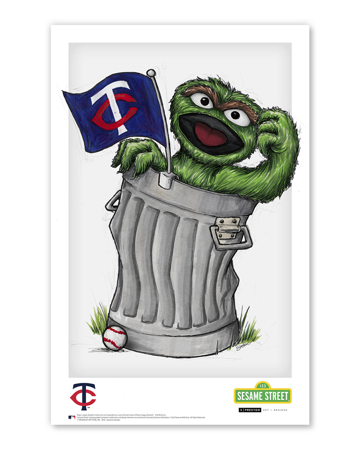 Oscar Rep Your Colours x MLB Twins Limited Edition Art Print