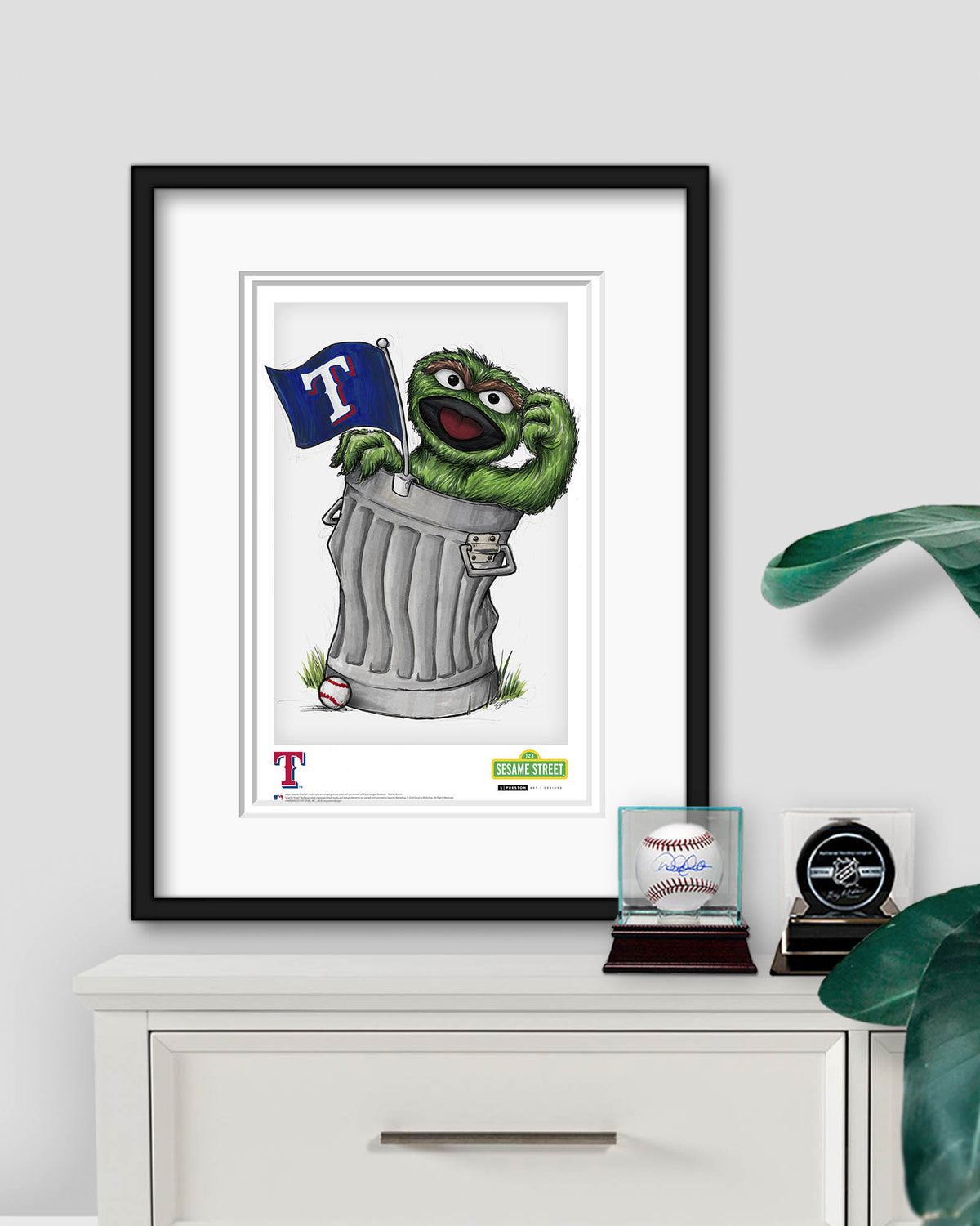Oscar Rep Your Colours x MLB Rangers Limited Edition Art Print