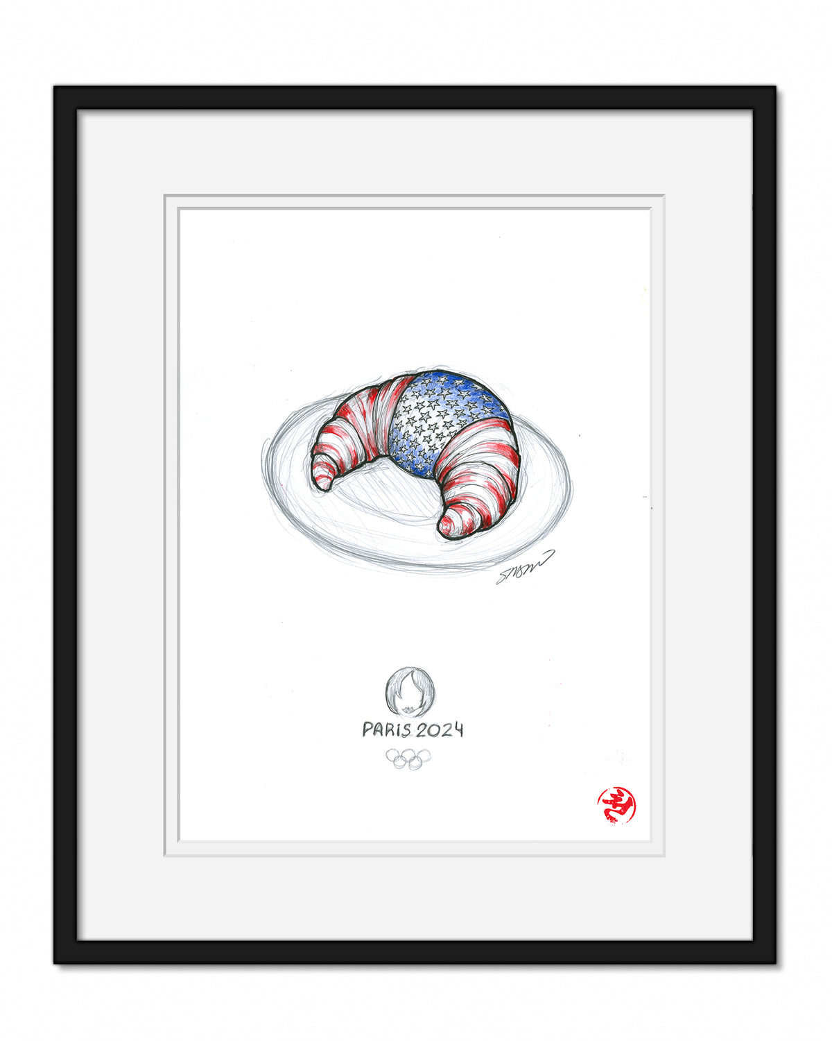 2024 Paris Summer Games Original Sketch Art
