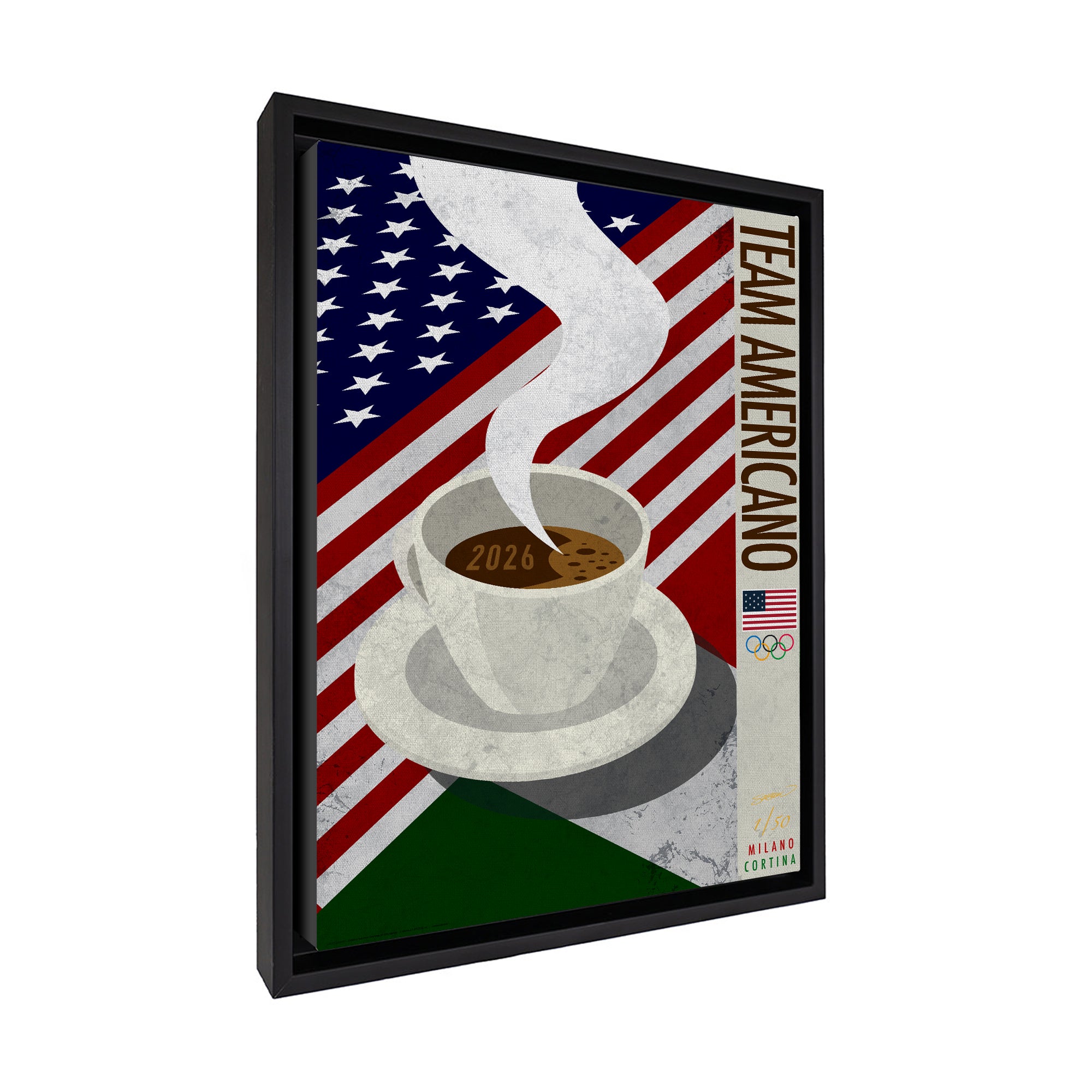 Minimalist Team USA 2026 Milano Cortina Limited Edition Print – S