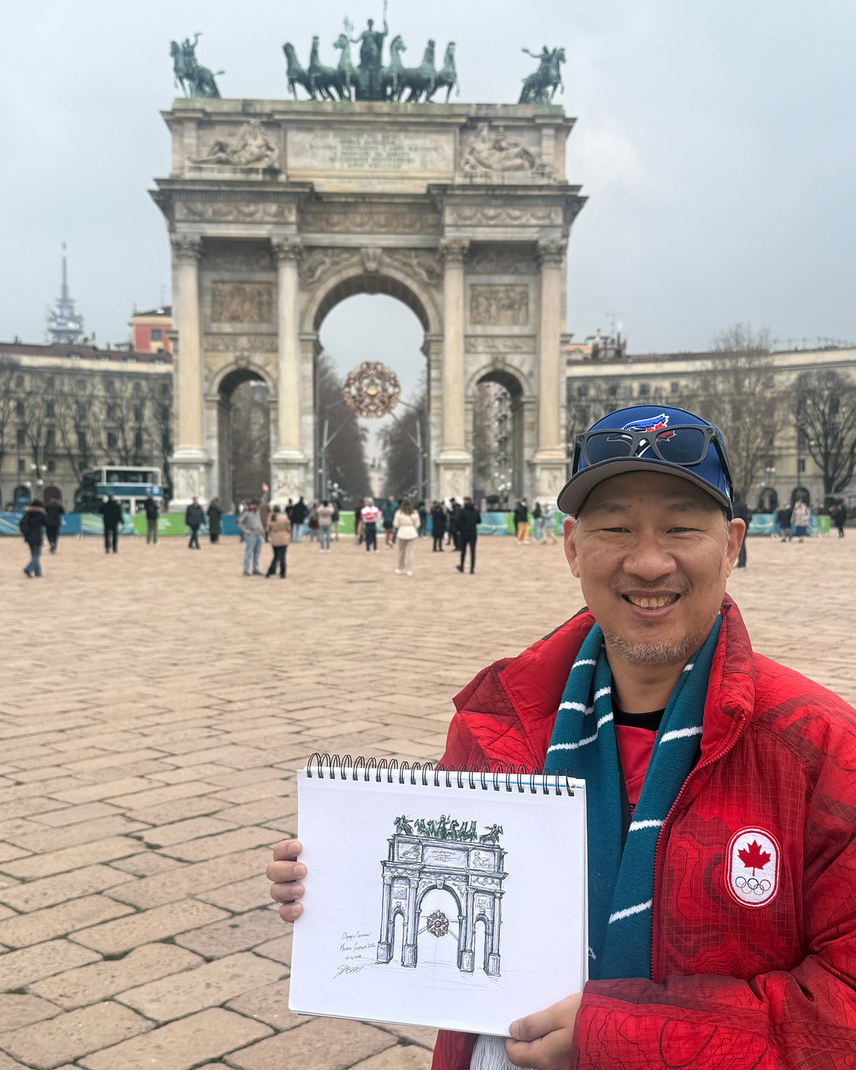 Milano-Cortina 2026 Cauldron Ink Sketch Art